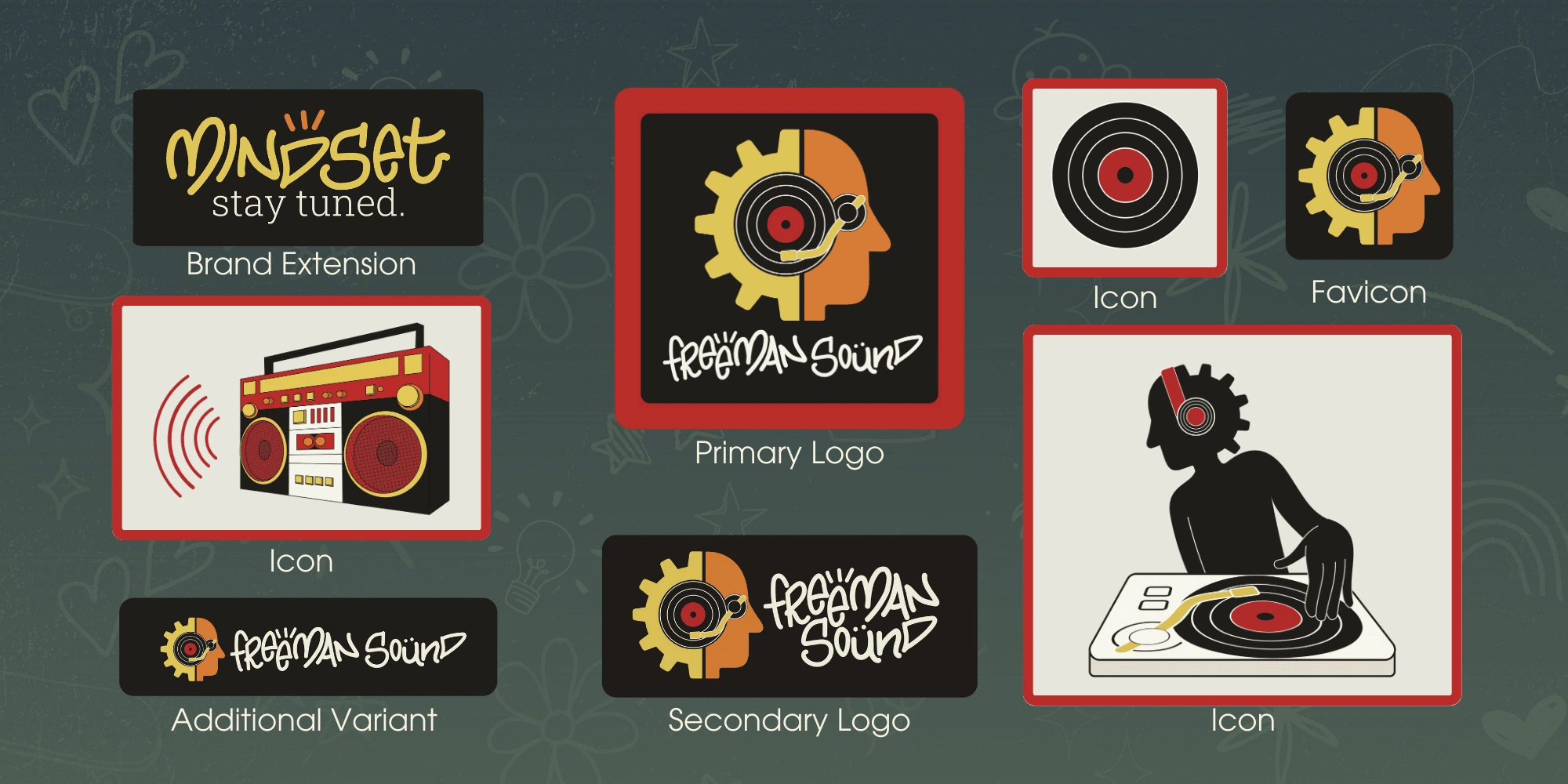 We ended up with a full logo suite that beautifully represents Freeman Sound’s mission.