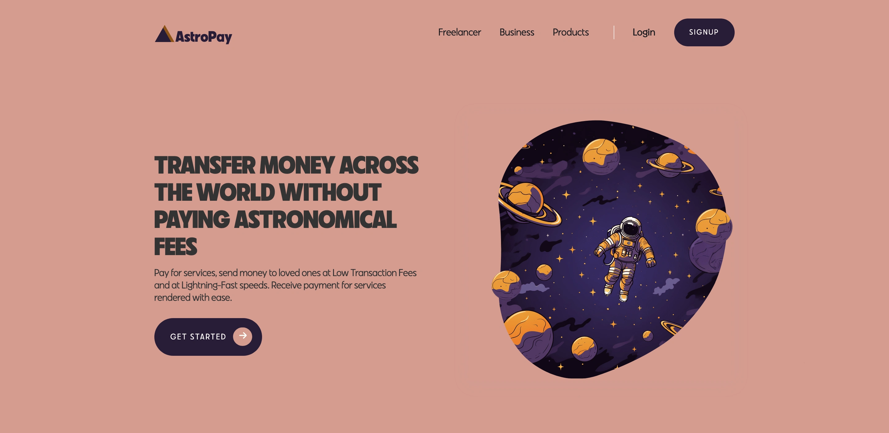 Astropay Landing page