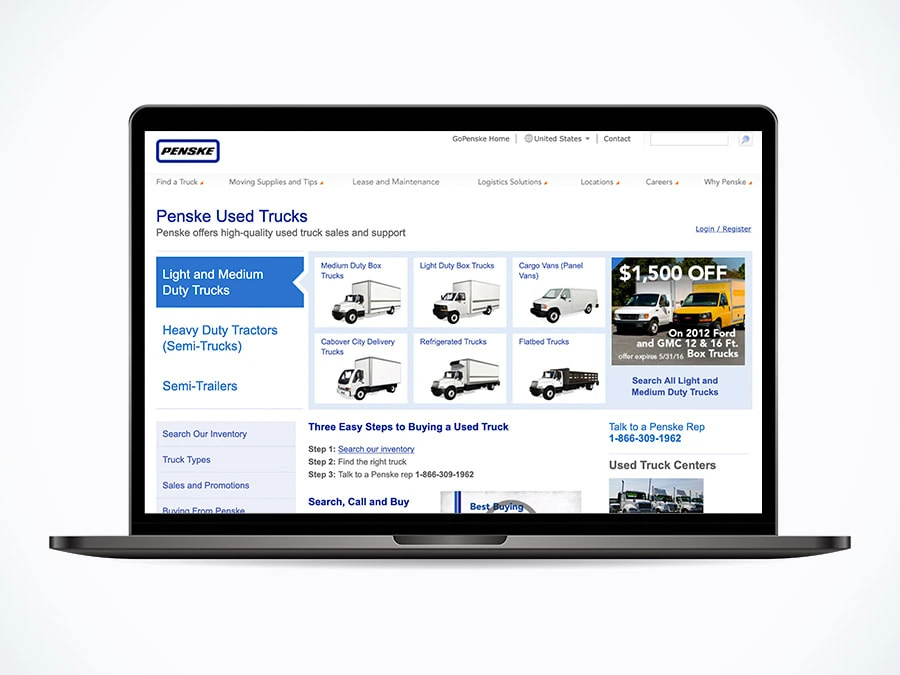 Penske Used Trucks - Old Website