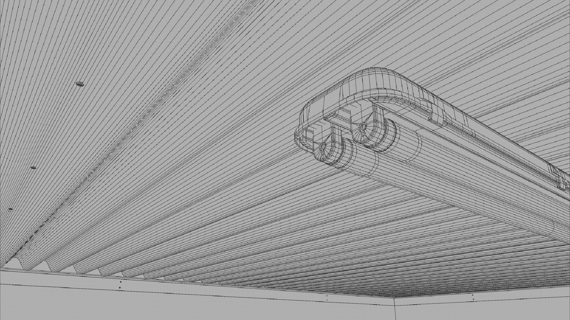 Light Fixture Close Up - Wireframe