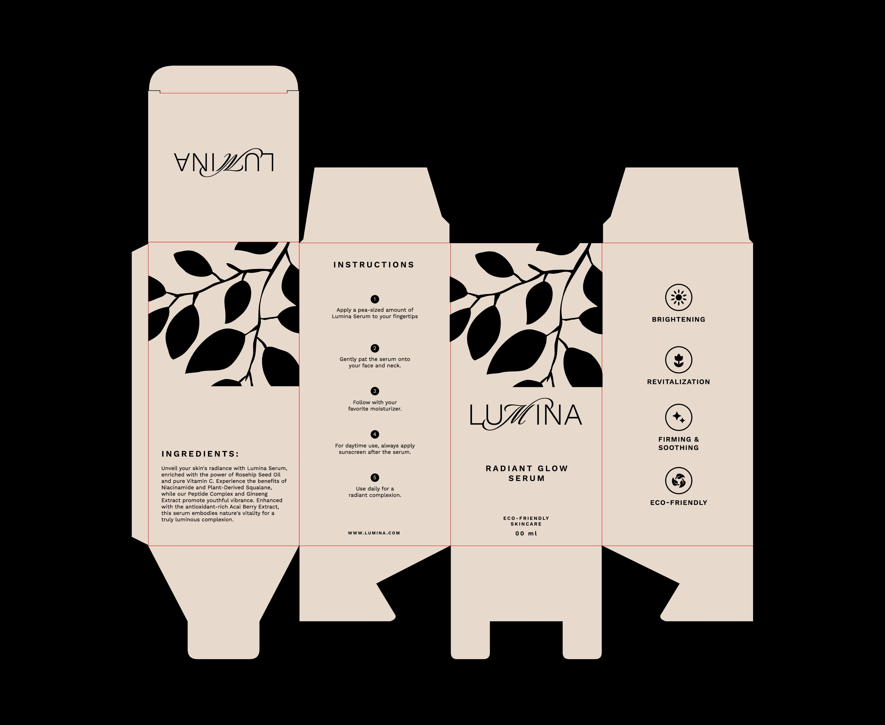 Skincare Packaging Dieline