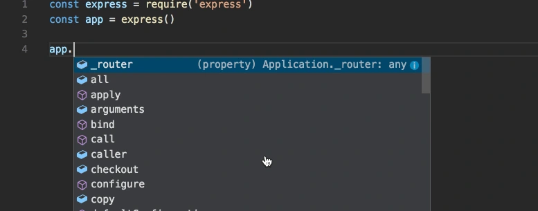 Autocomplete in VS Code