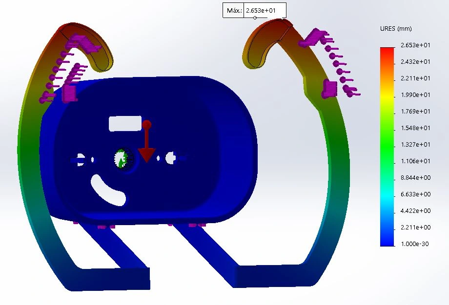 Solid Works simulation study of driving