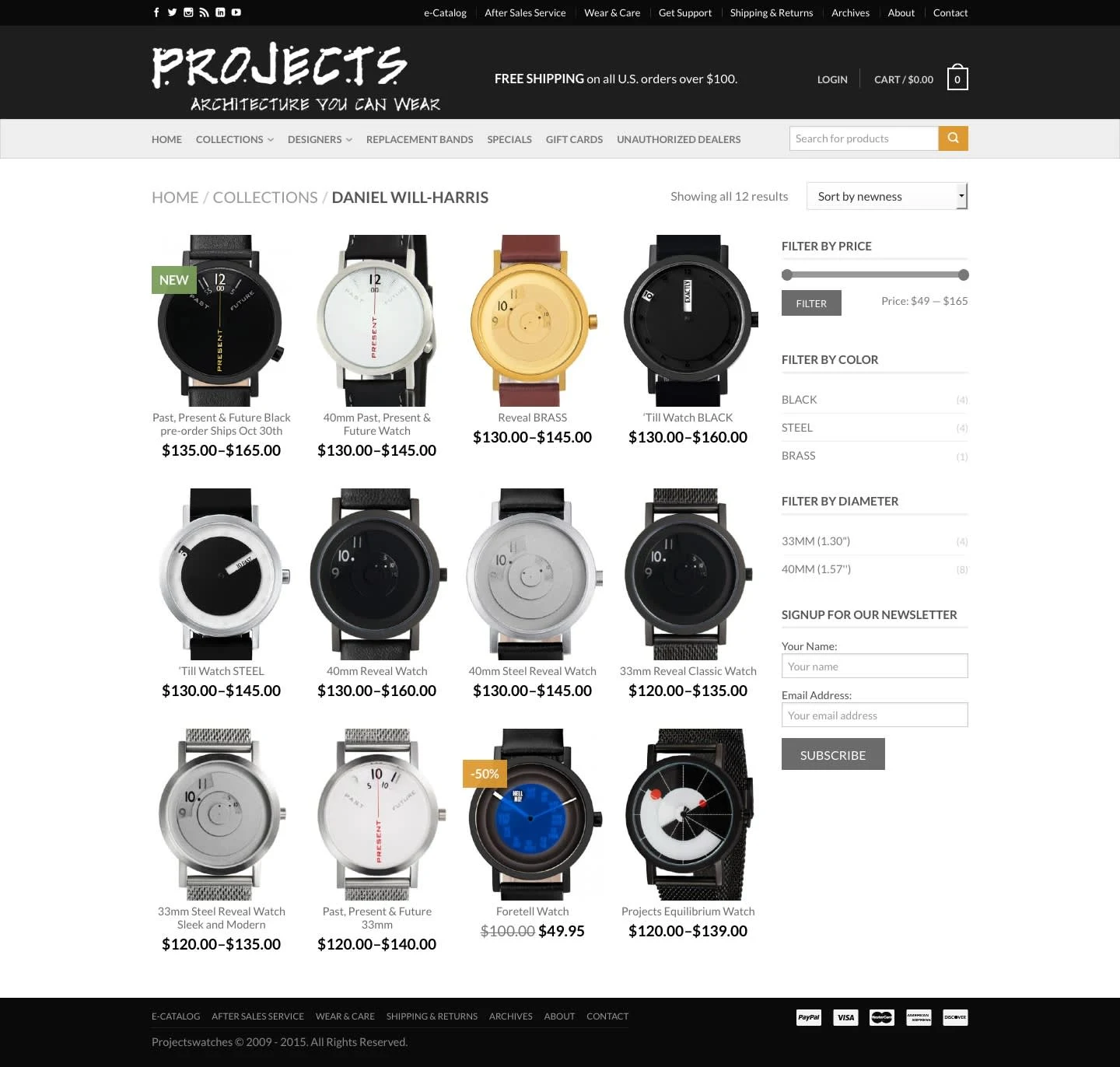 Shop category page