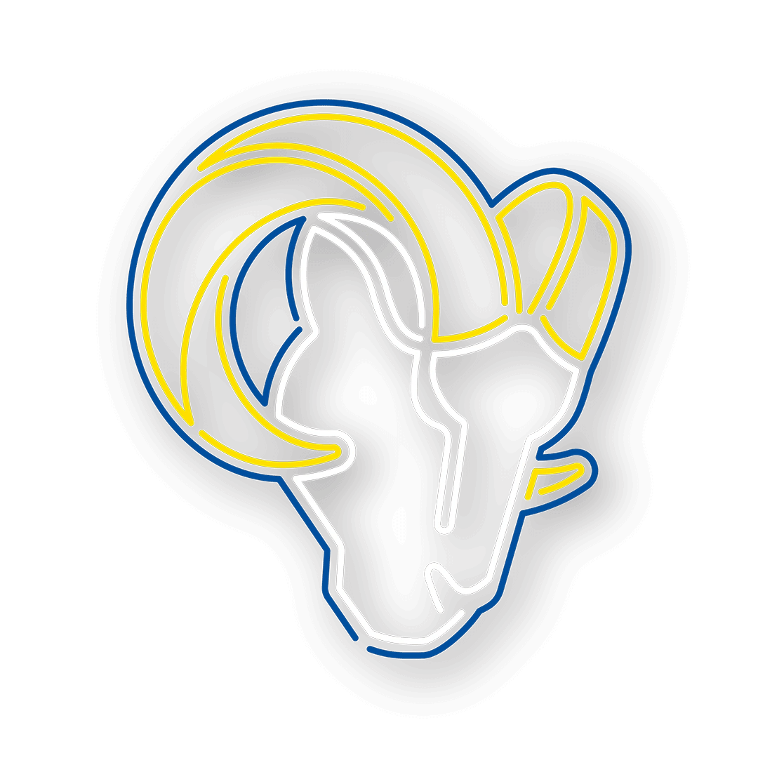 LA Rams Neon Ram Head