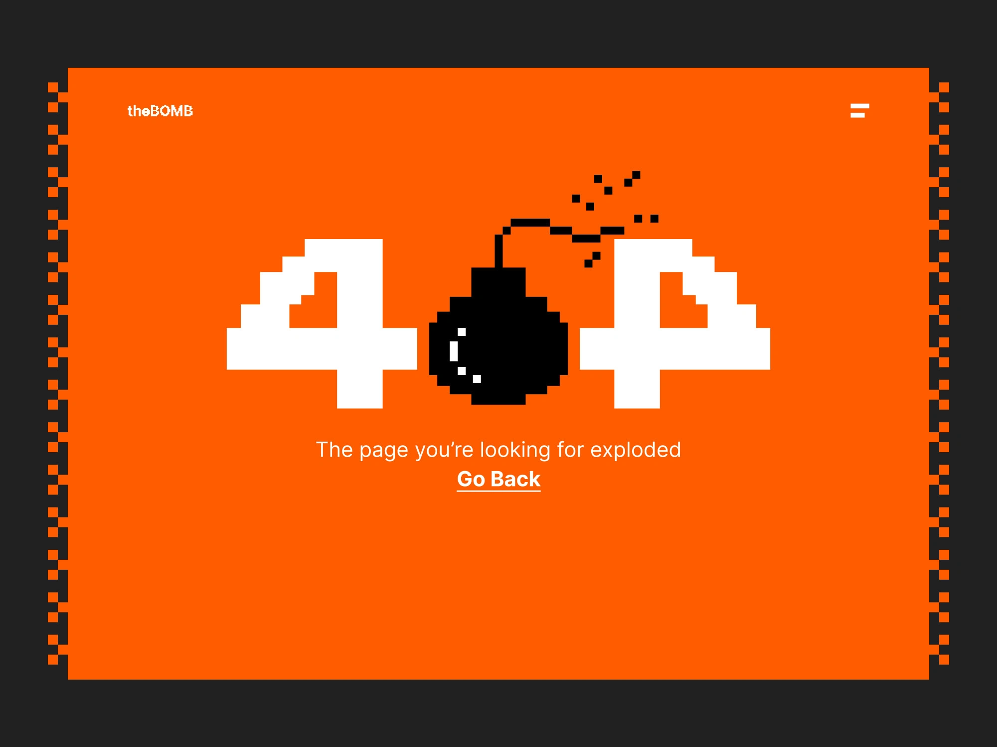 Challenge - Design anything with pixel effects. || Solution - 404 page for an arcade inspired website. (stellar copywriting 😄)