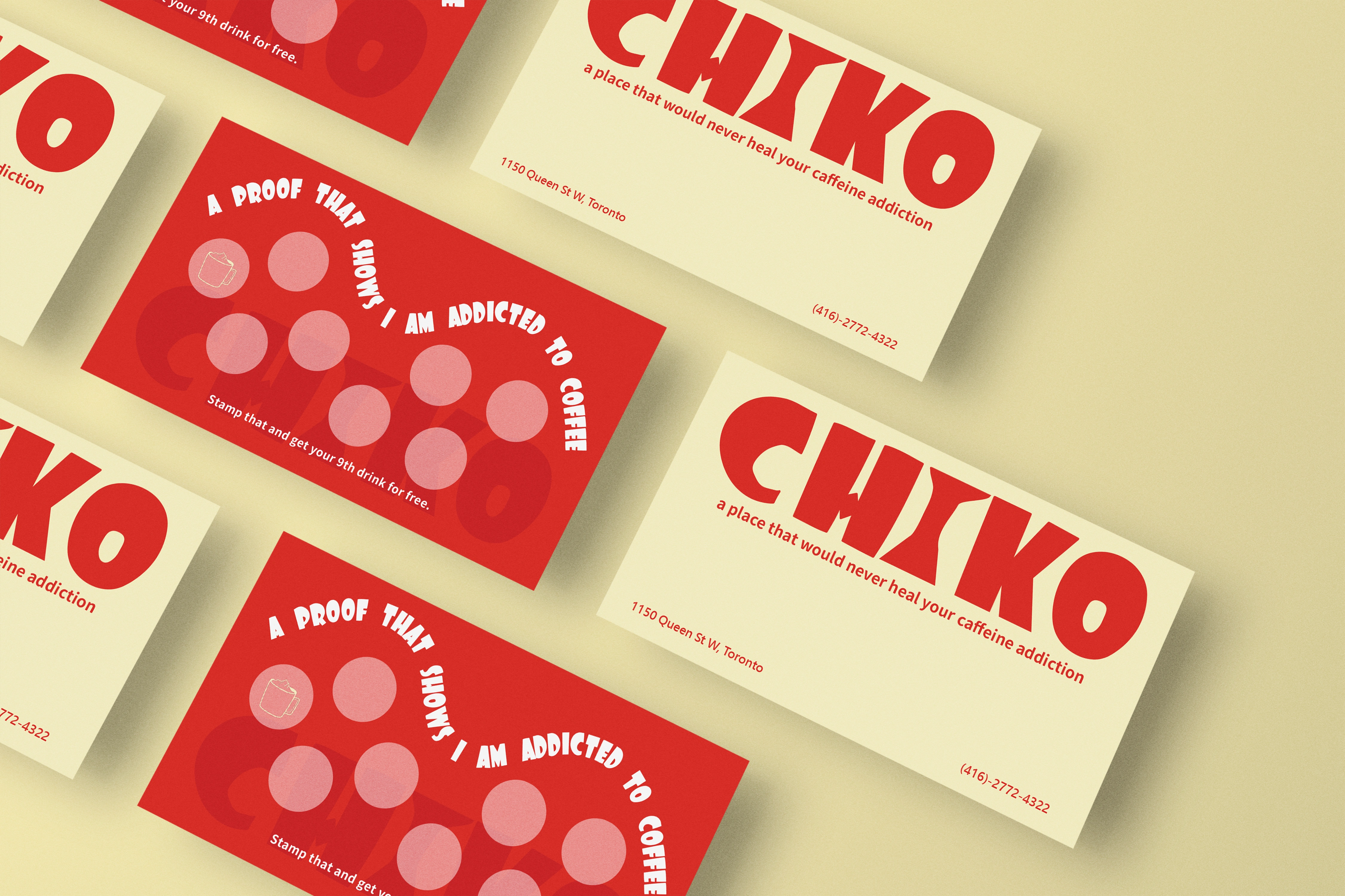 The stamp card of CHIKO.