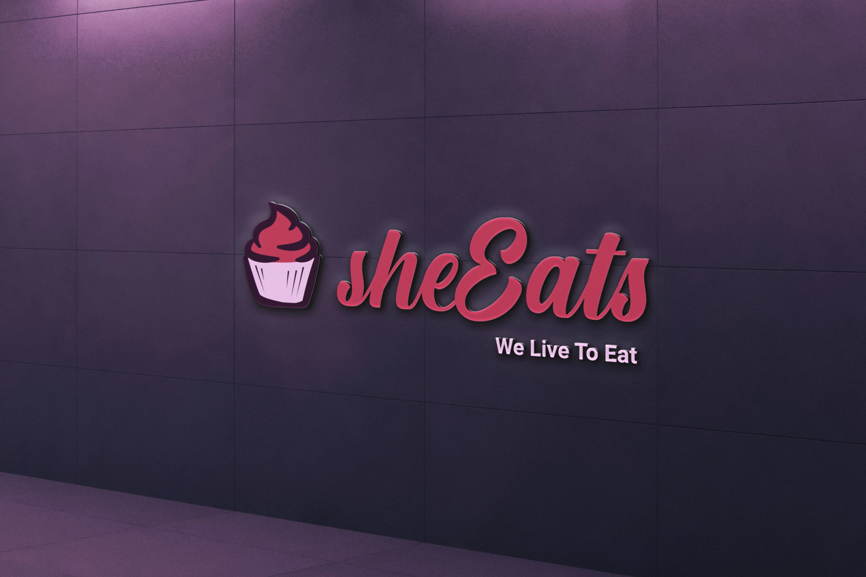 SheEats Horizontal Logo Mockup