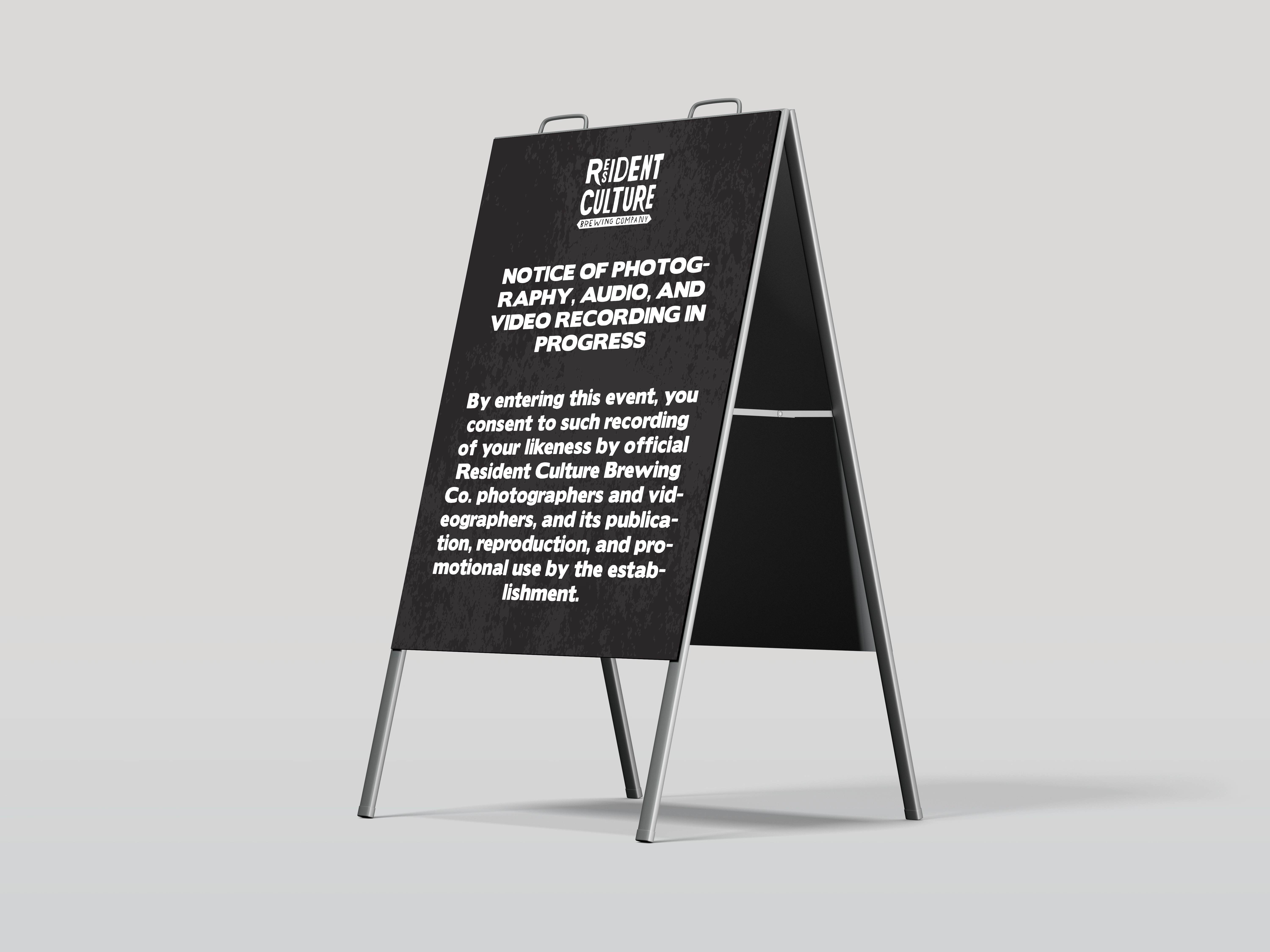 Using print diameters, I designed and sourced signage to communicate with guests effectively throughout the event.