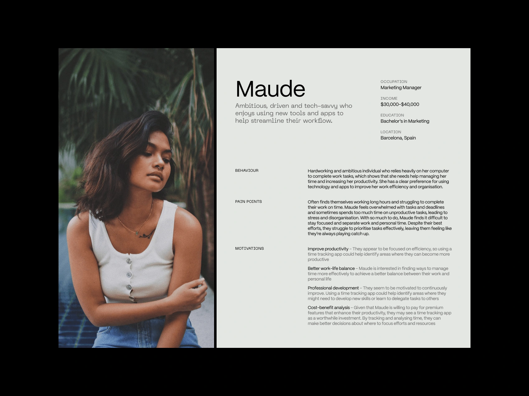 Maude · The Productivity App Persona