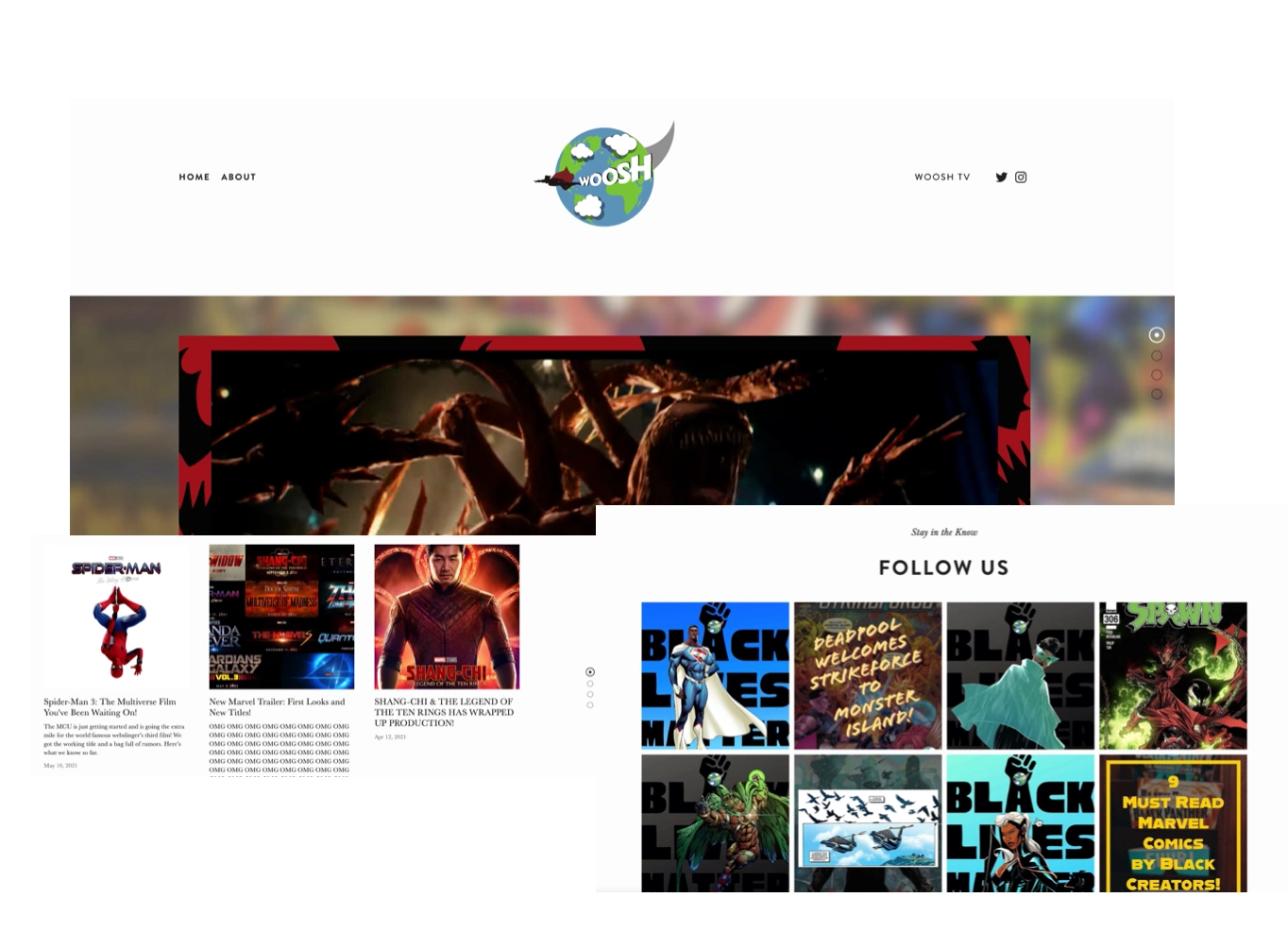 WOOSH Studios Original Website