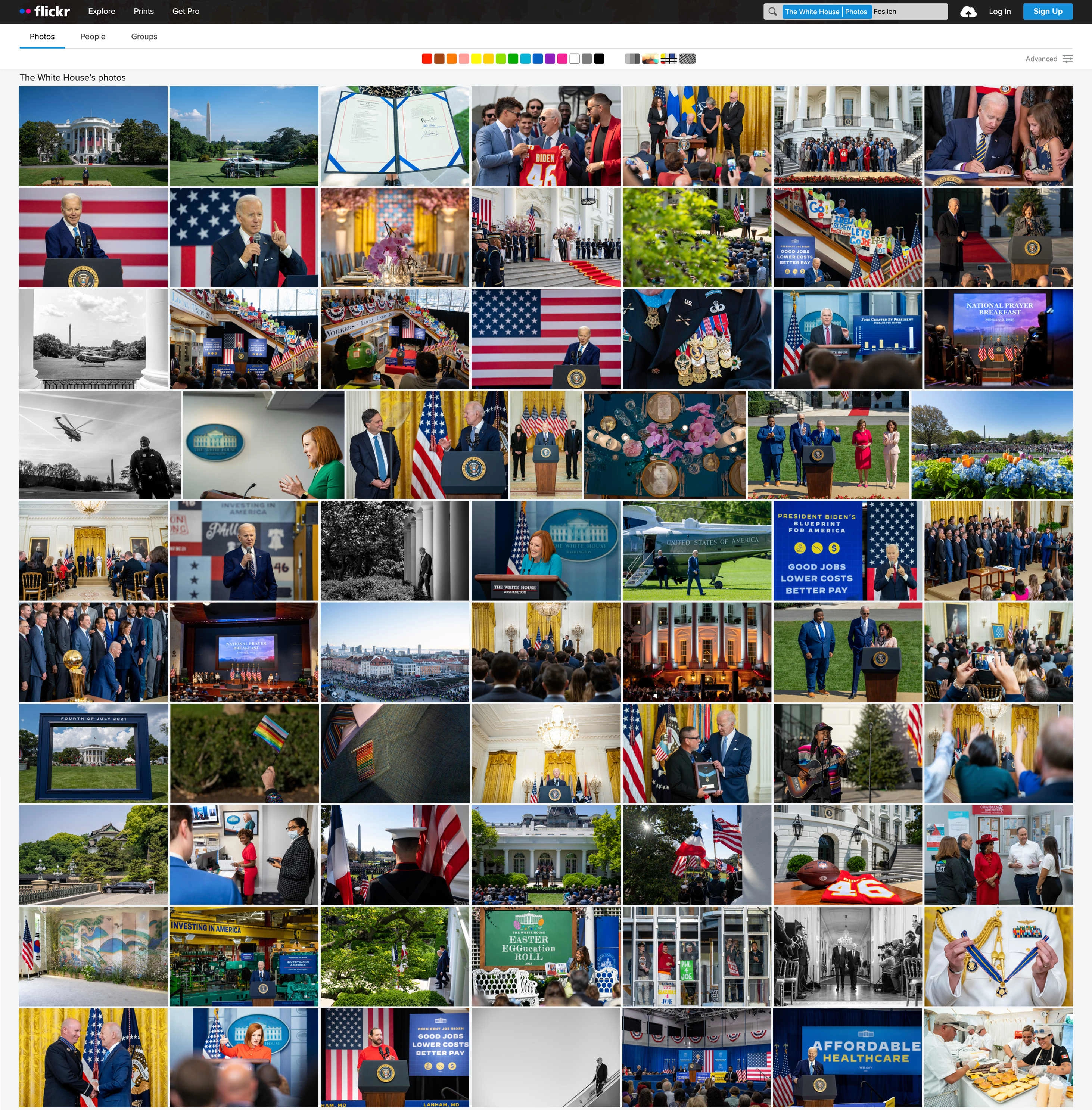 A selection of my photographs featured on the White House Photo Office Flickr account showcasing my contributions to documenting significant moments during the Biden Administration.