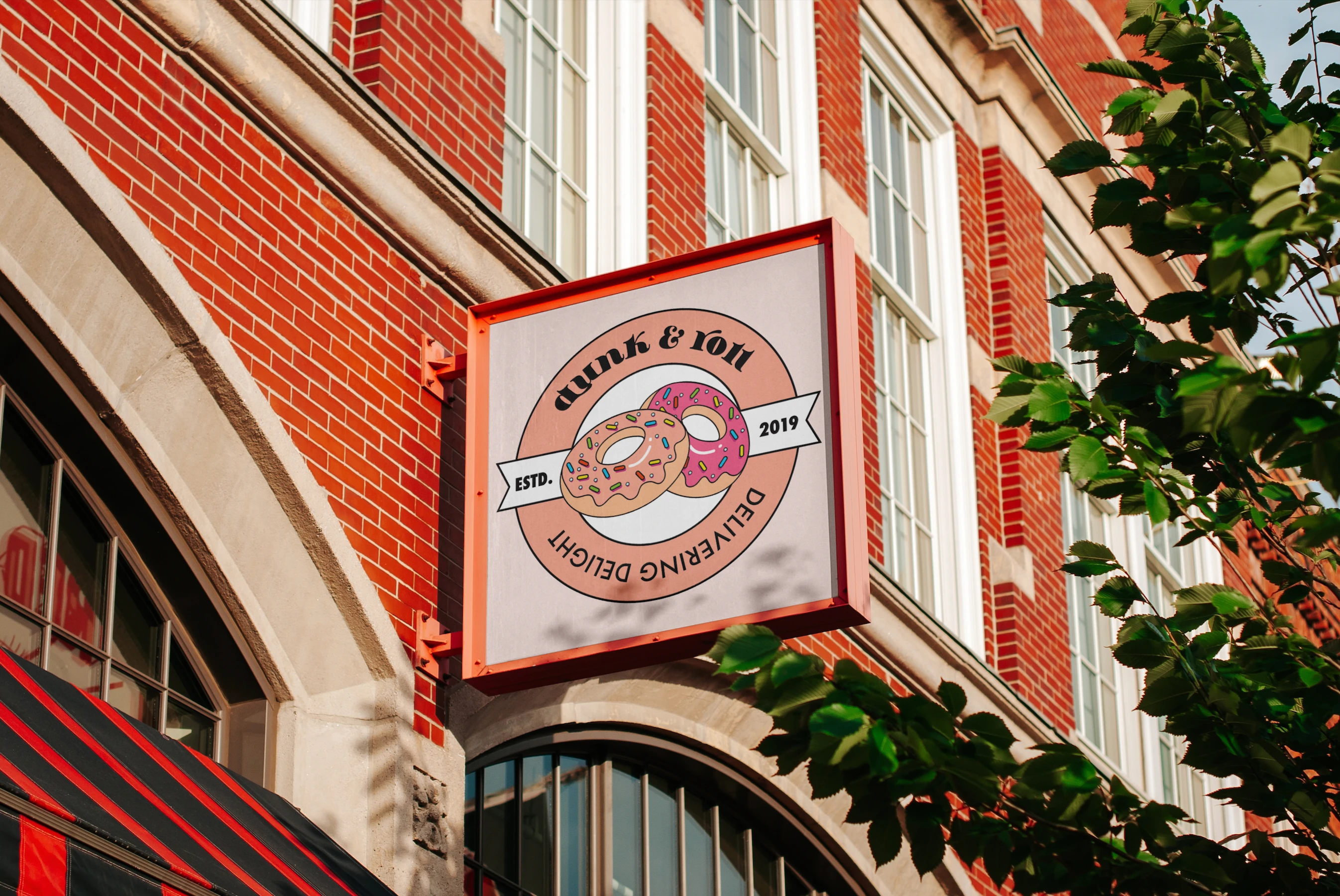 Dunk and Roll Shop Sign Mockup