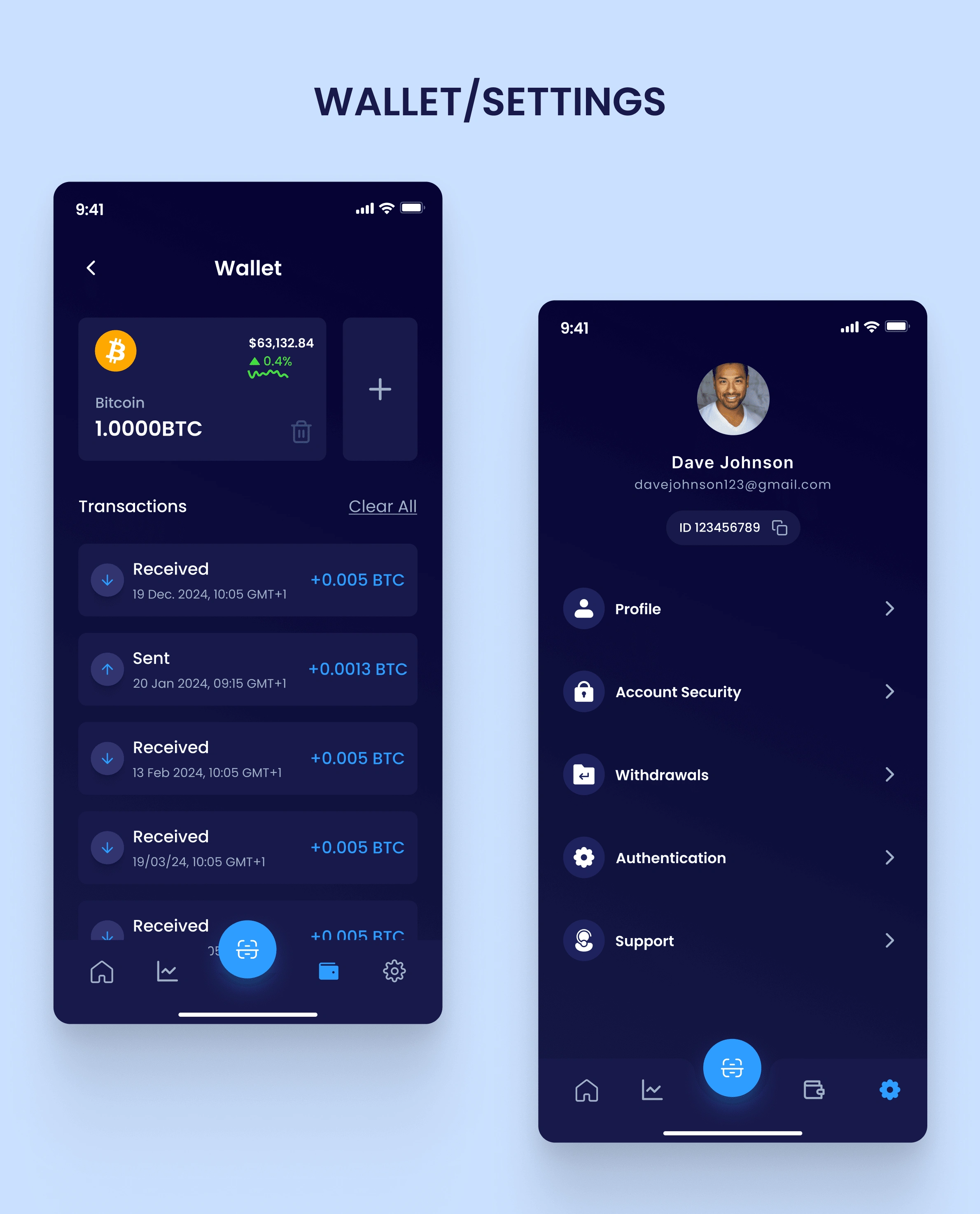 Wallet/Profile Screen