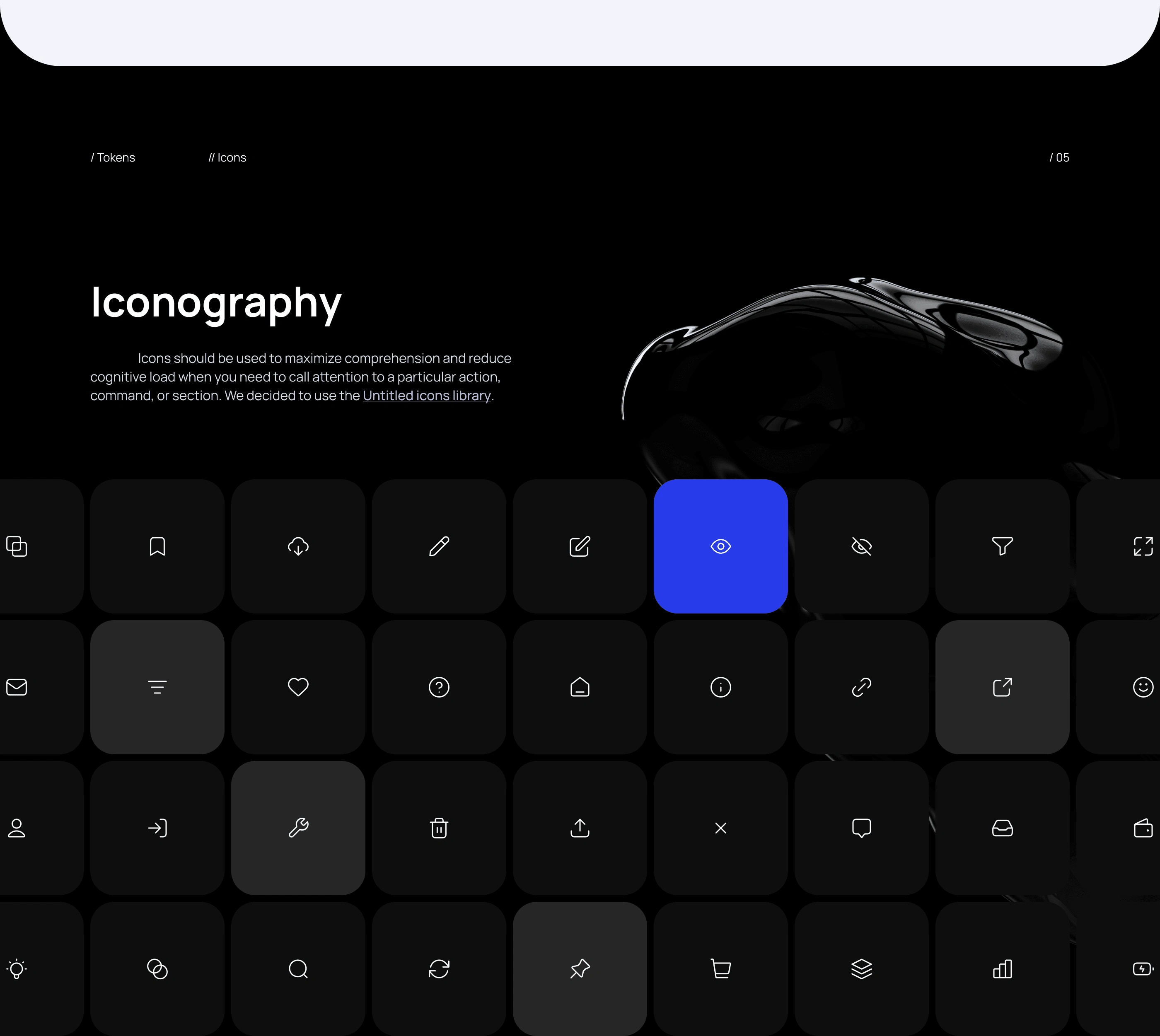 A consistent icon set for clear visual communication.