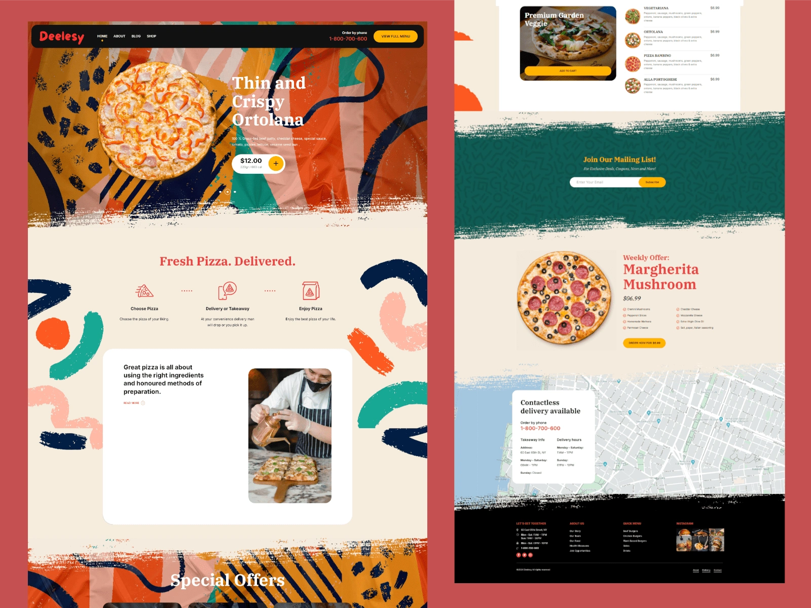 Home page for Pizza