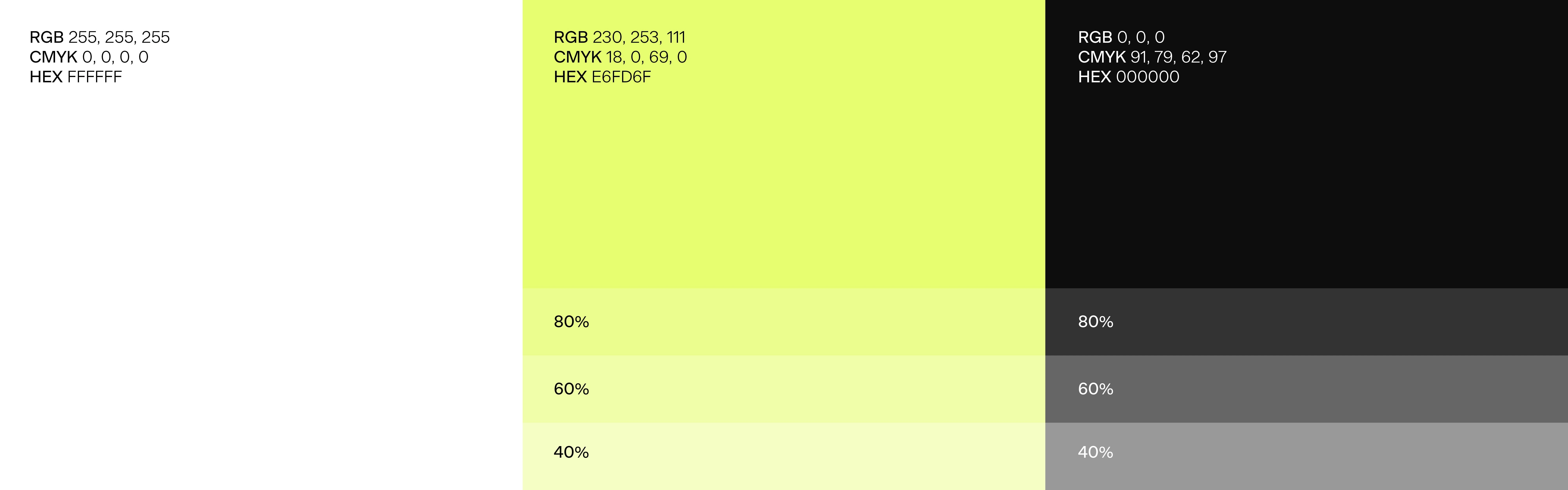 Proposed colour palette