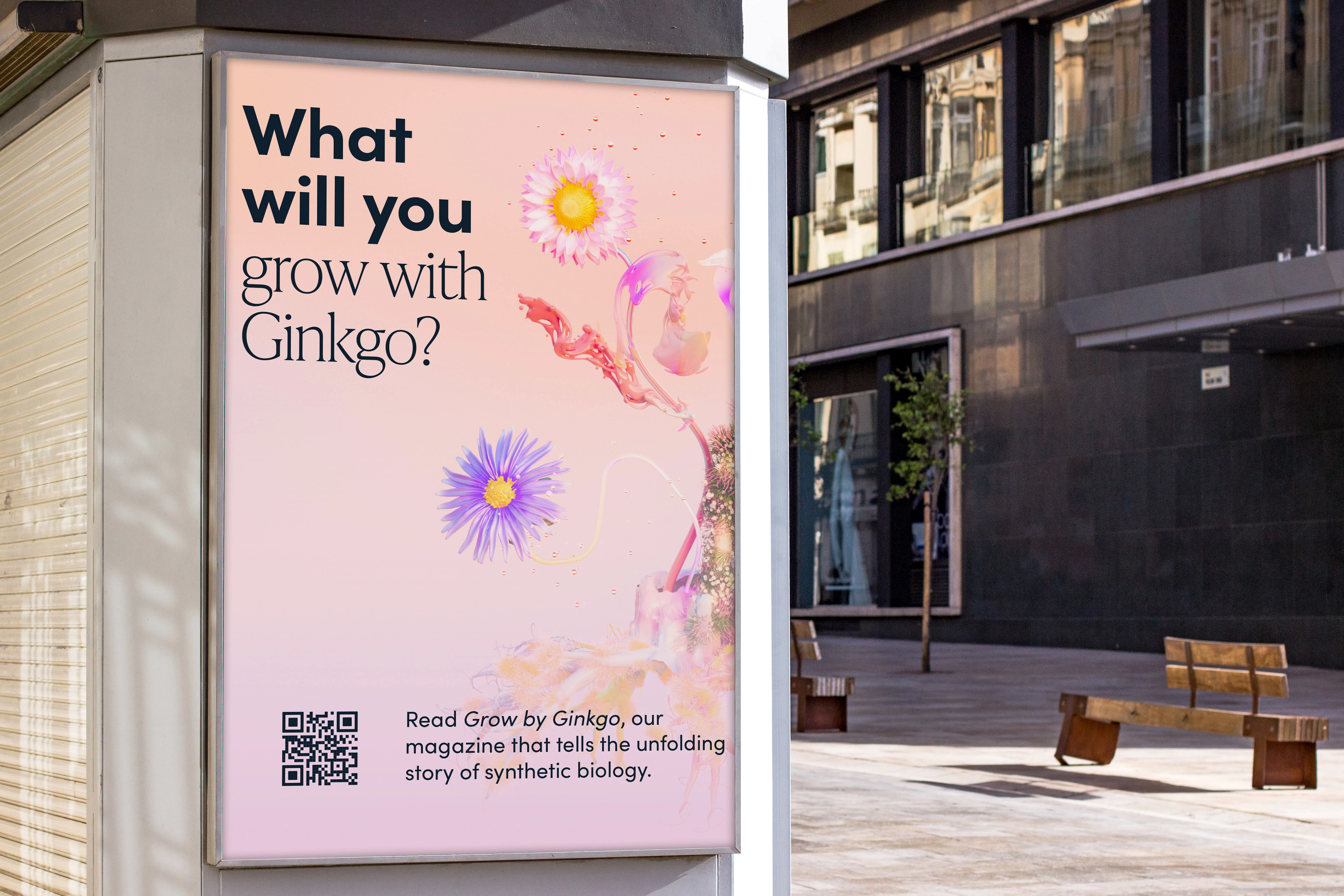 Poster advertising Ginkgo's editorial piece-Grow.