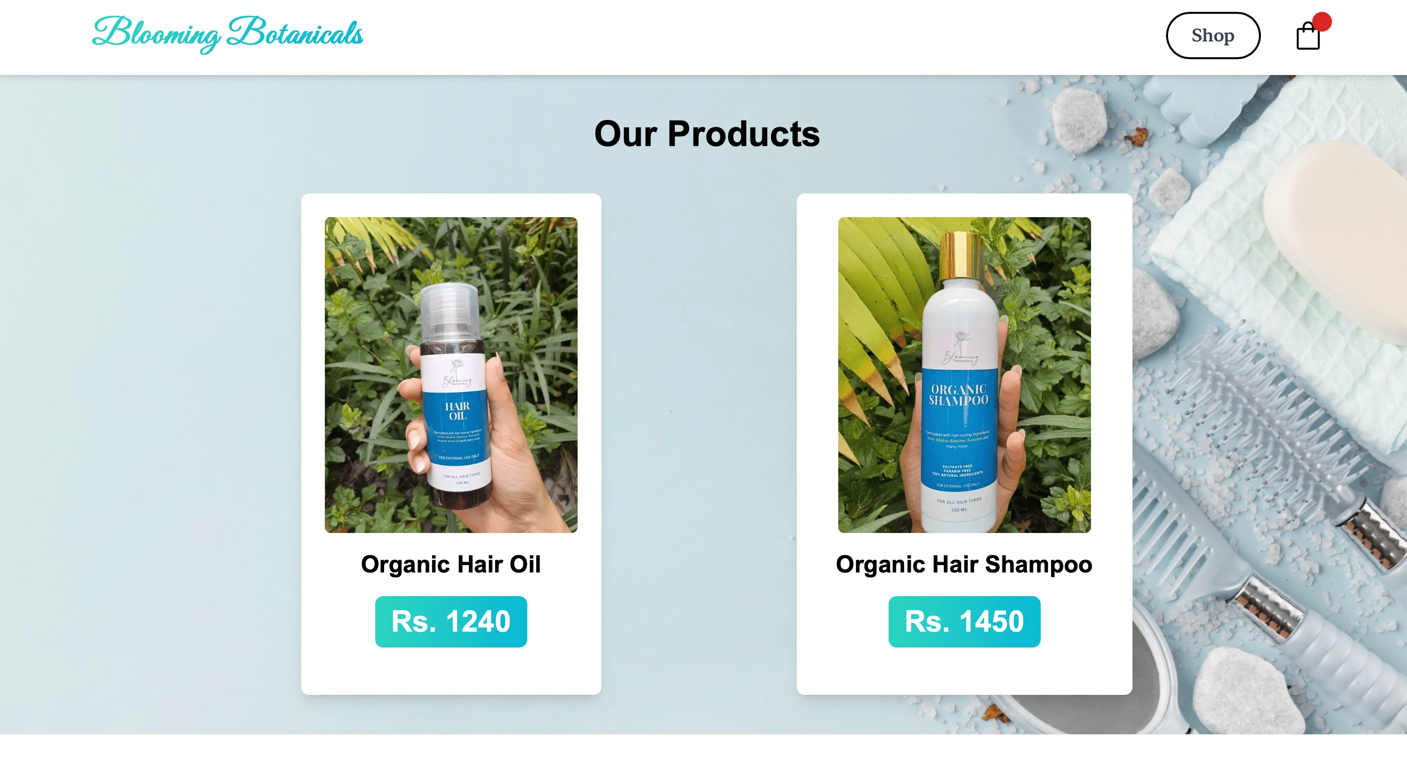 Products Page