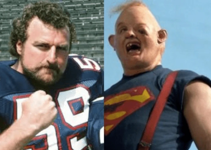 John Matuszak In His Football Gear & On Set Of The Goonies