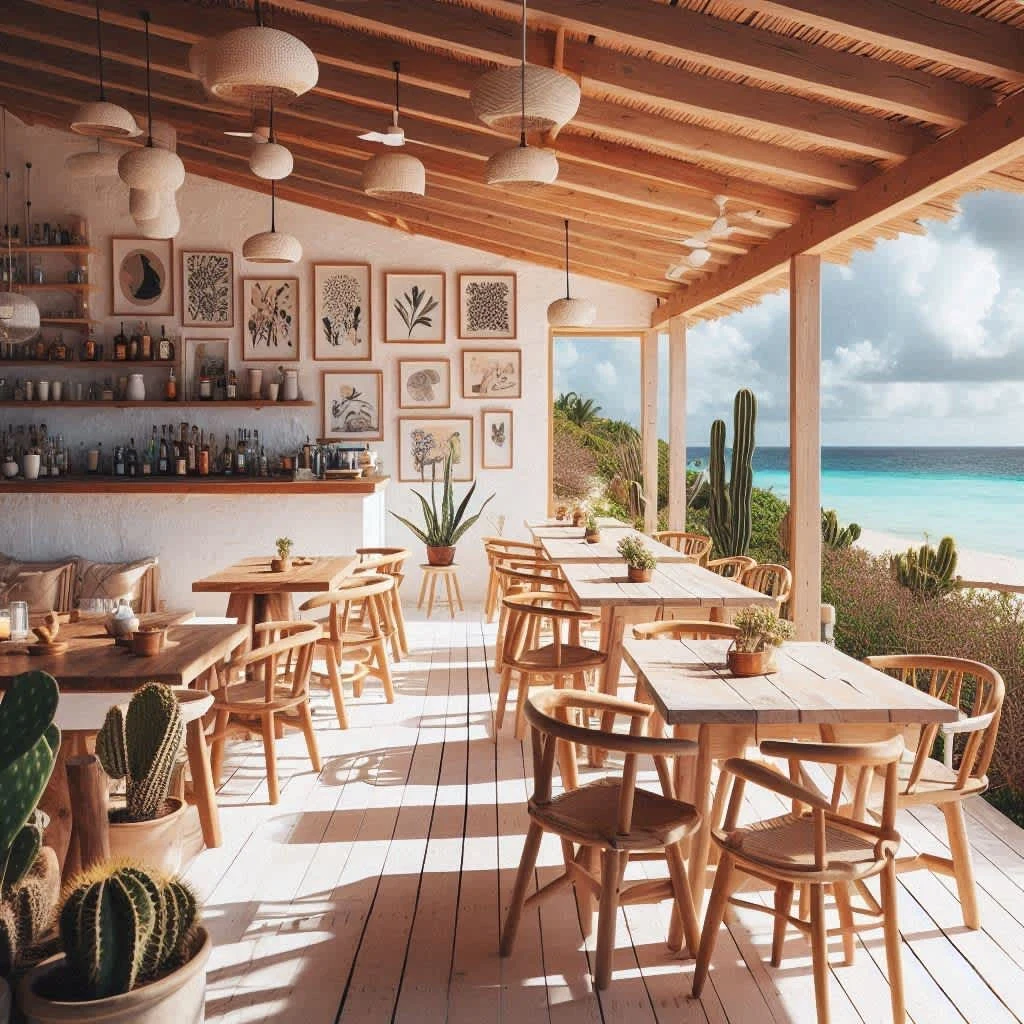 The final design balances rustic island charm with a modern experience, offering a space that complements Tajalí's culinary philosophy