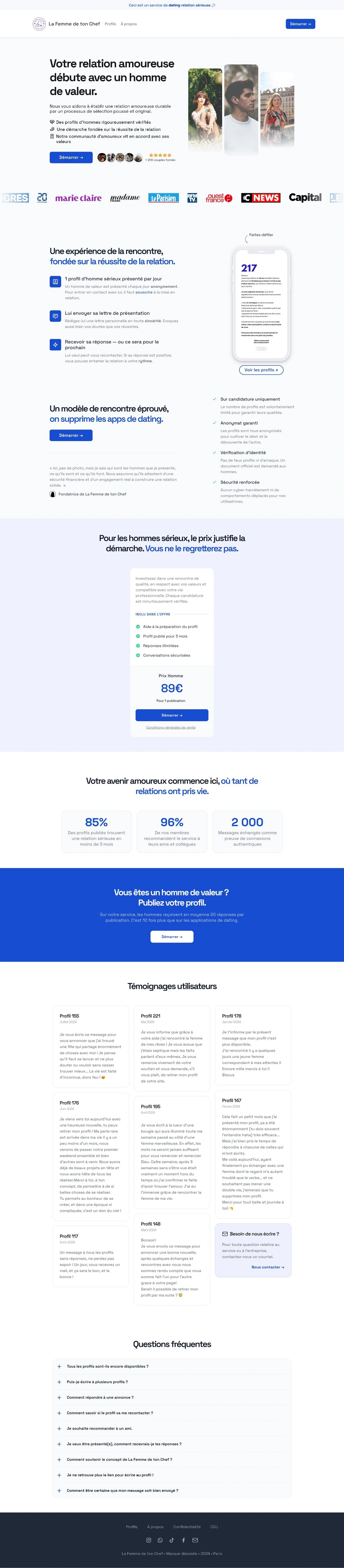 Landing page