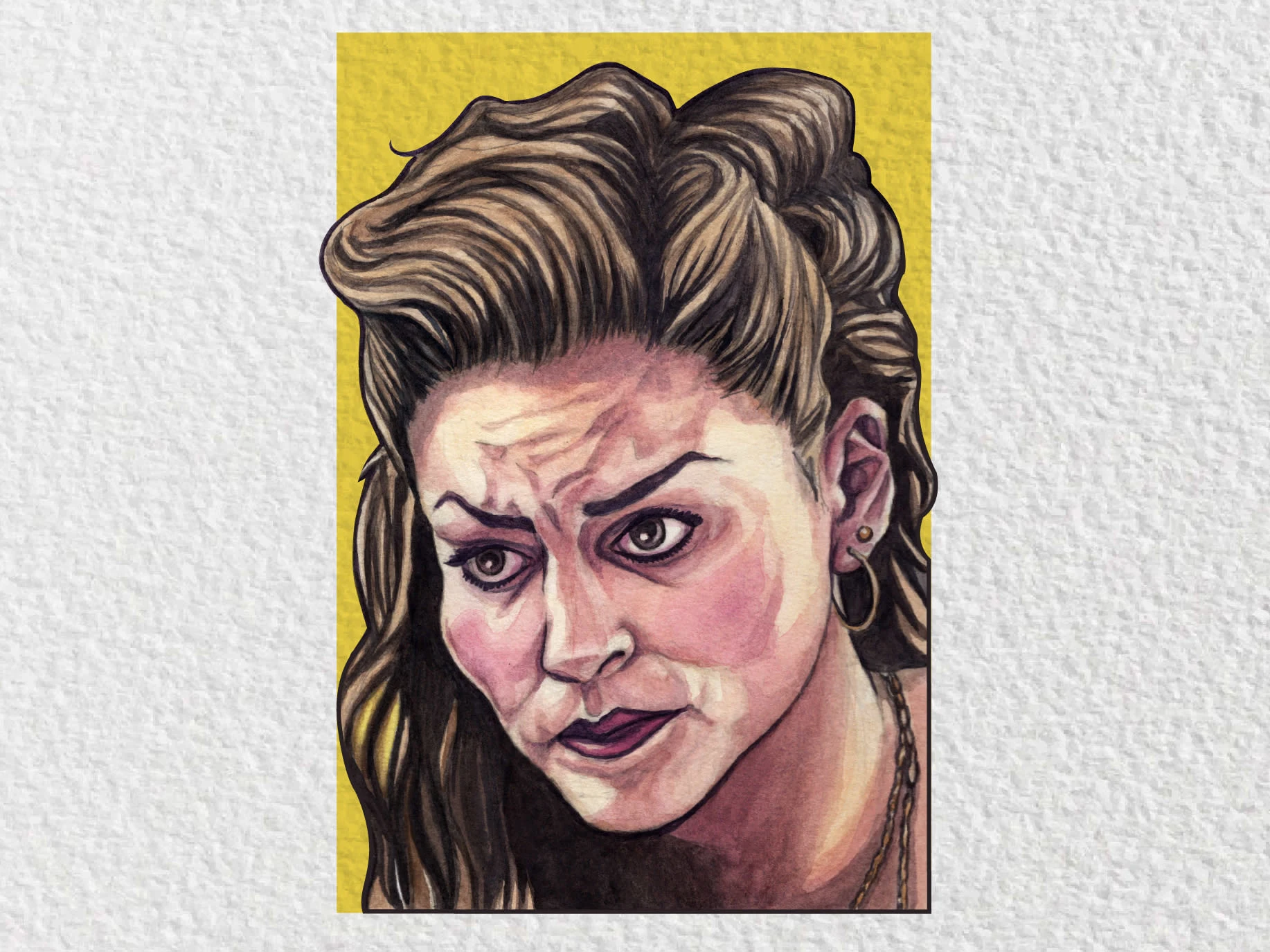 Sopranos Watercolor Portrait: Adriana