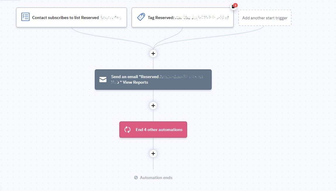 Stopping automations after booking