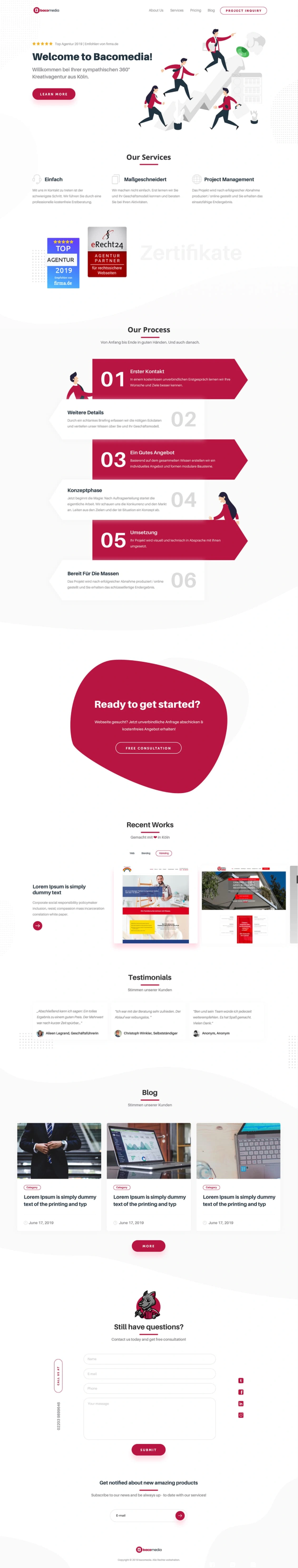 Final Landing Page Design