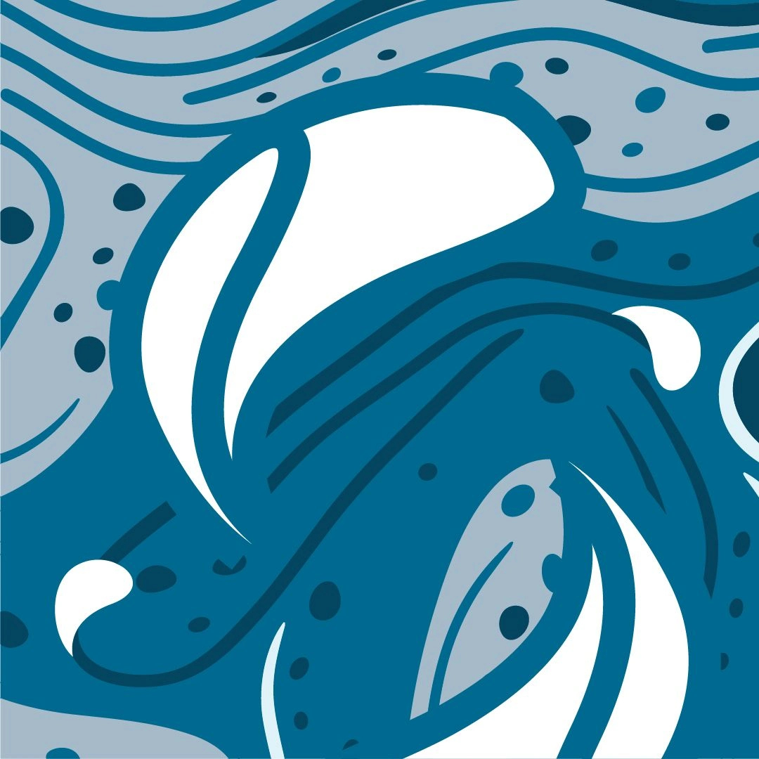 The rhythmic movements of the whales mirror the natural flow and rhythm of life's currents, offering a sense of calm and stability amidst change. By incorporating this pattern, we aim to evoke feelings of safety and emotional connection, fostering a welcoming atmosphere for therapy sessions.