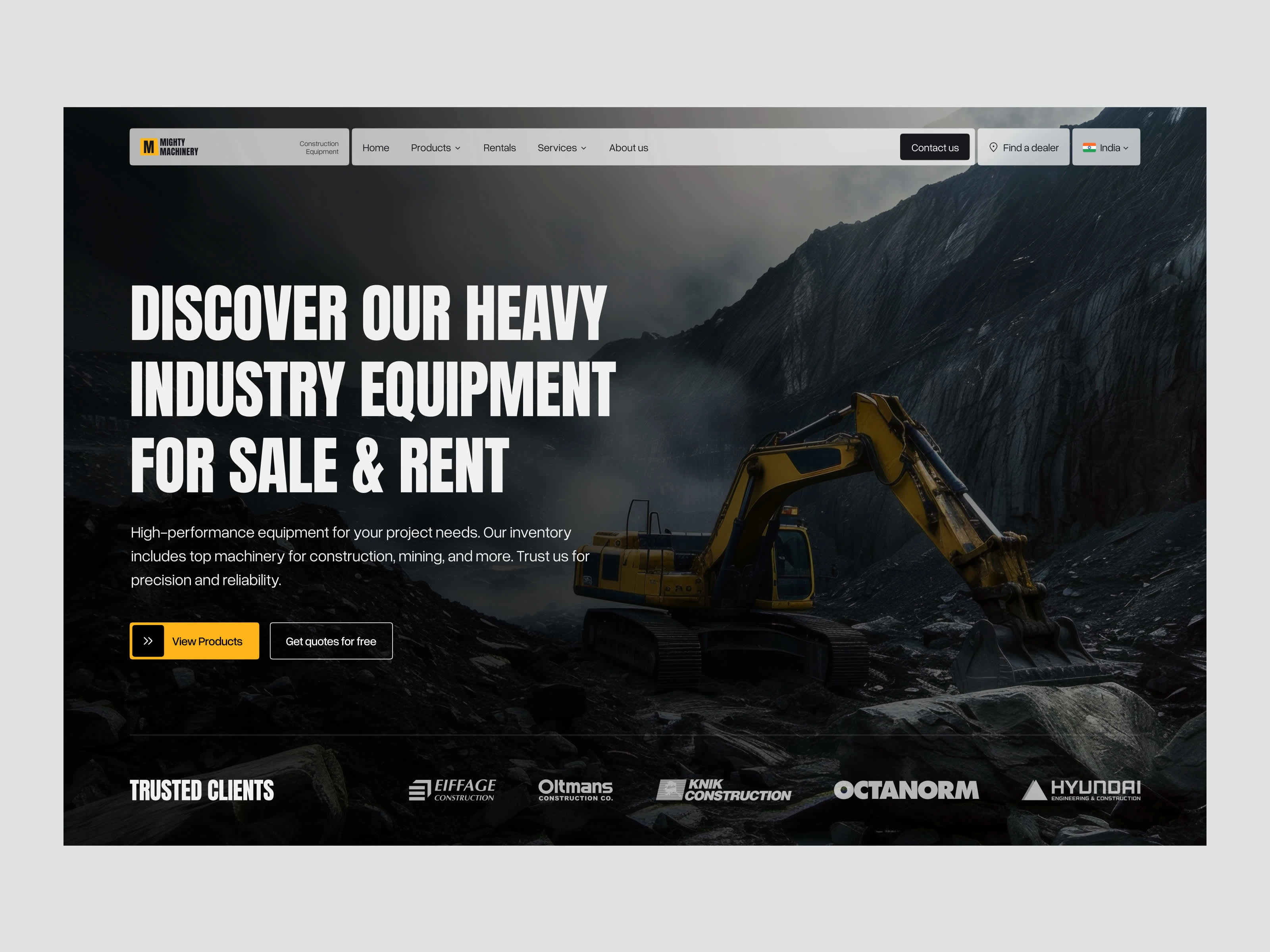 Webdesign, Heavyequipments