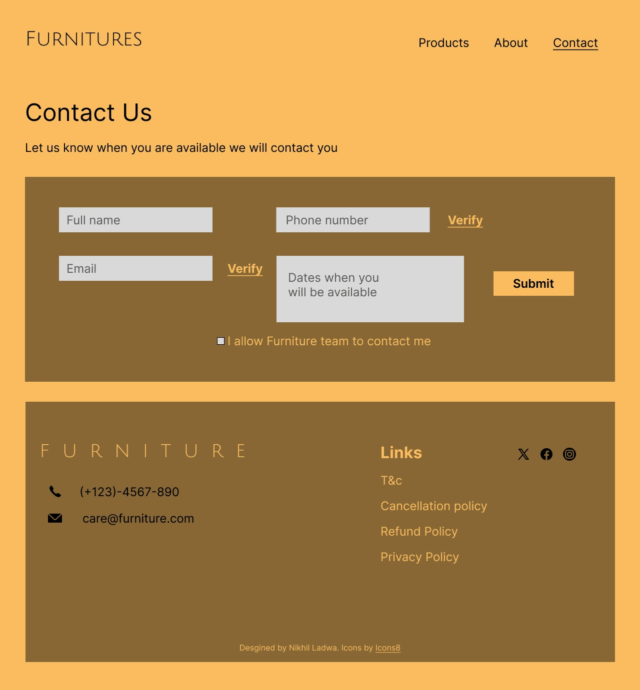 Contact Page