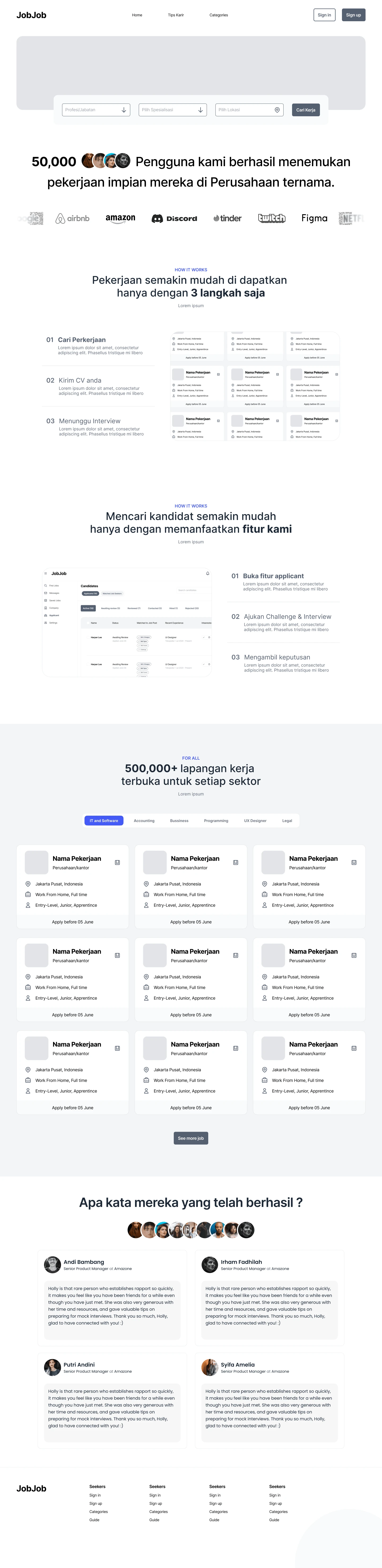 Landing Page Wireframe