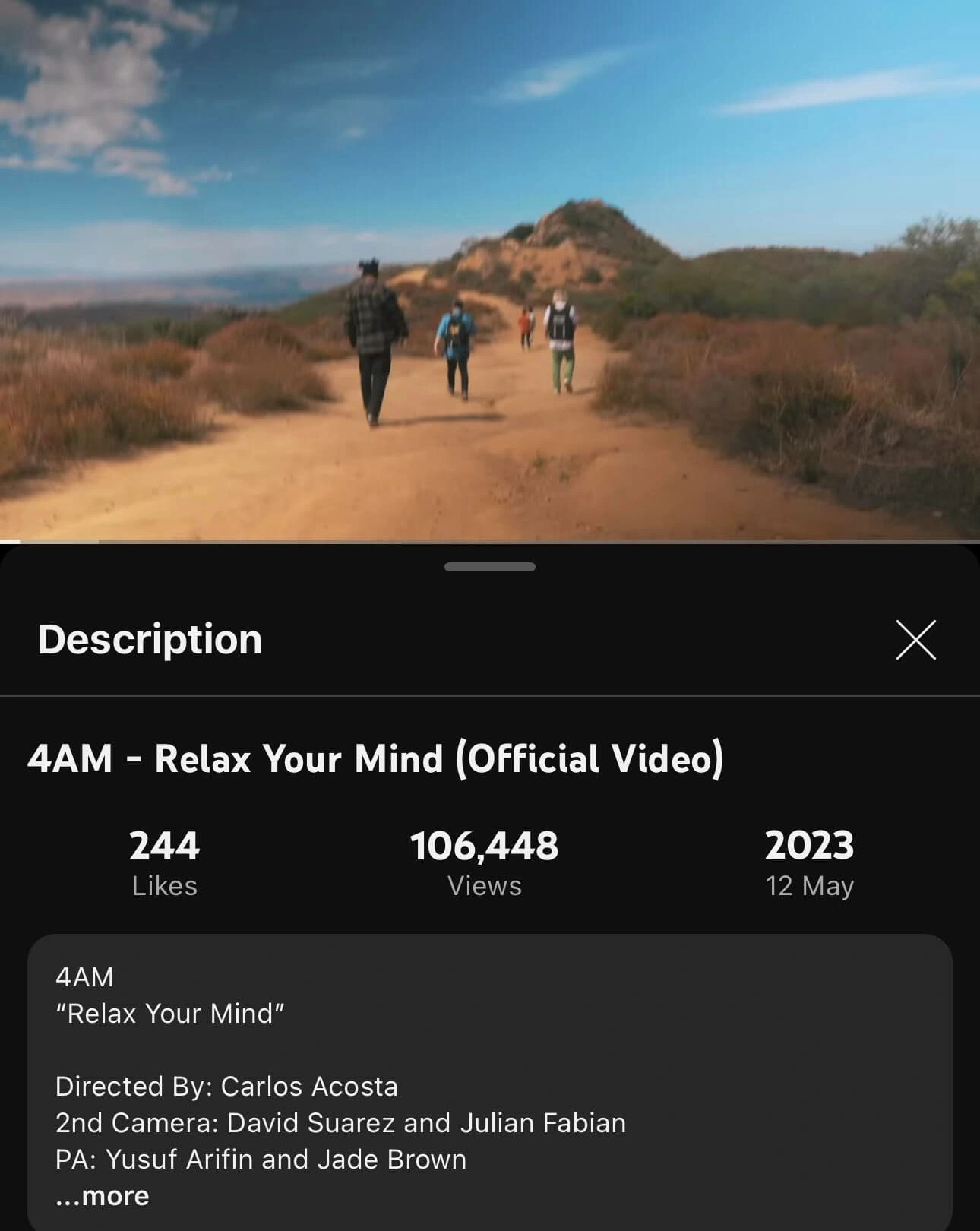 The Video for the group's song "Relax Your Mind" received more than 100k views on Youtube.