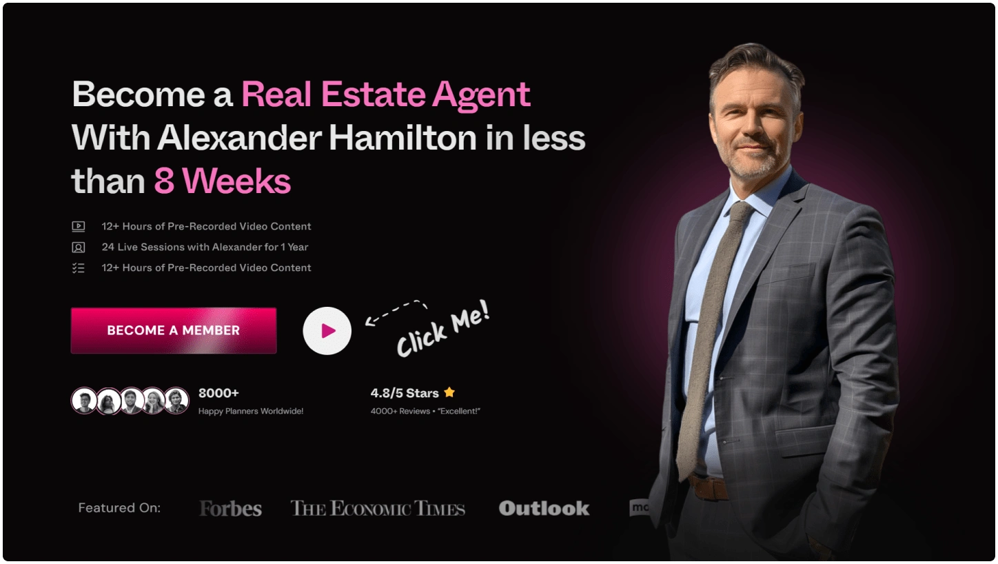 Real Estate Agent Landing Page's Hero Section