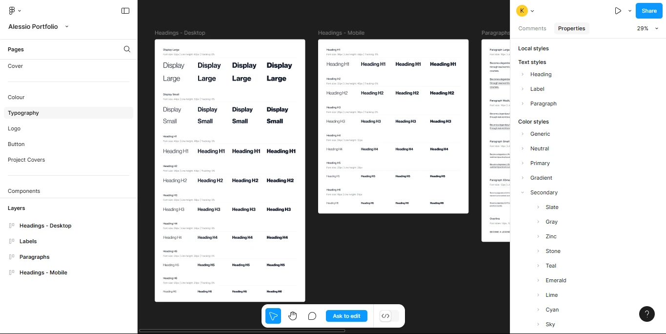 Alessio's Figma Typography