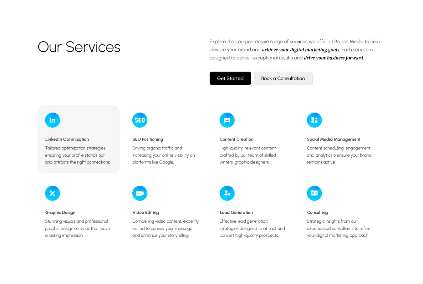 Our Services Section