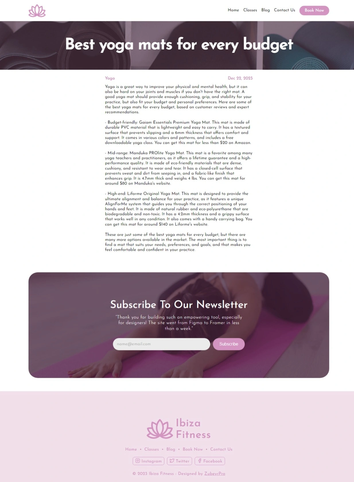 Single Blog Layout