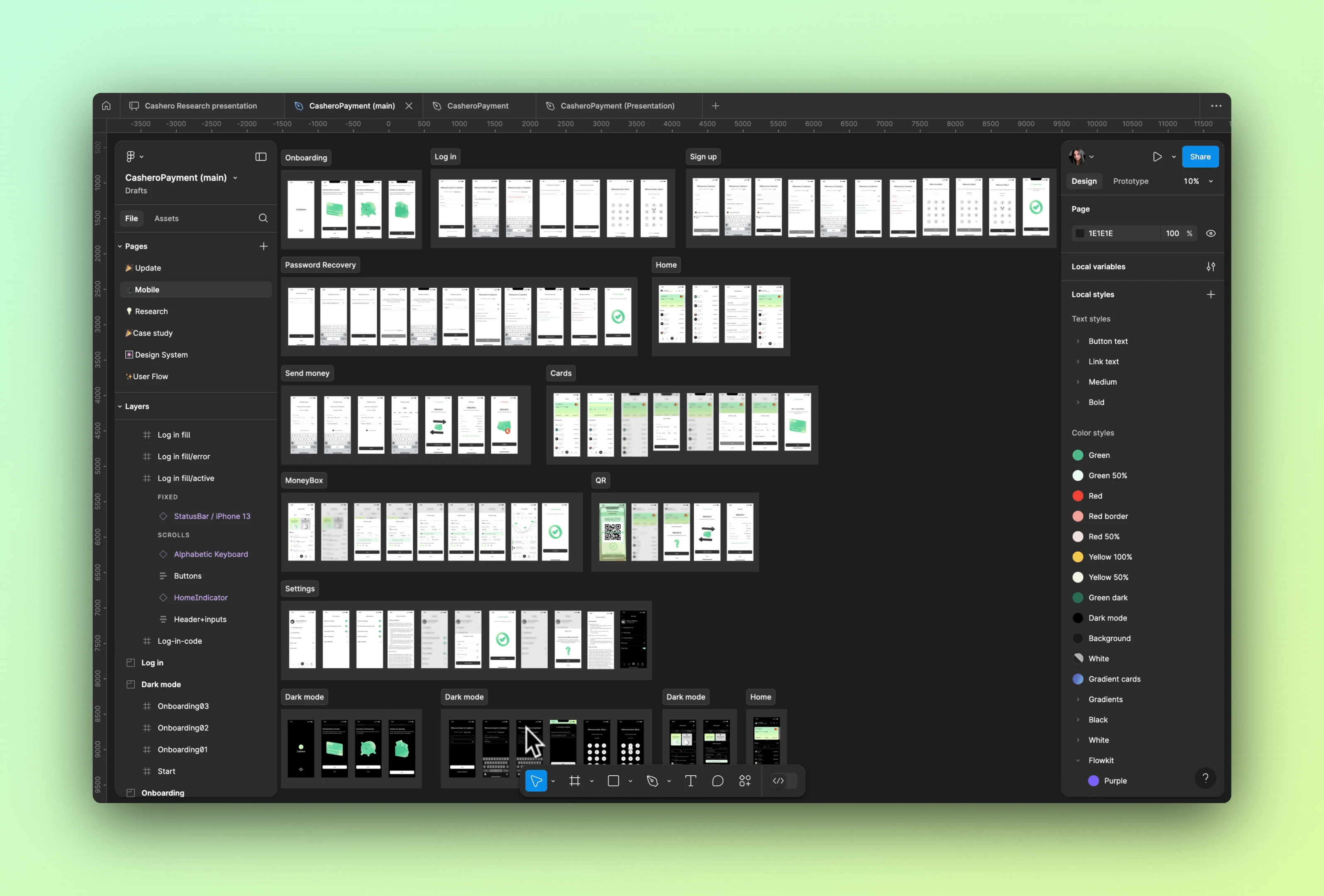 Figma work flow screen