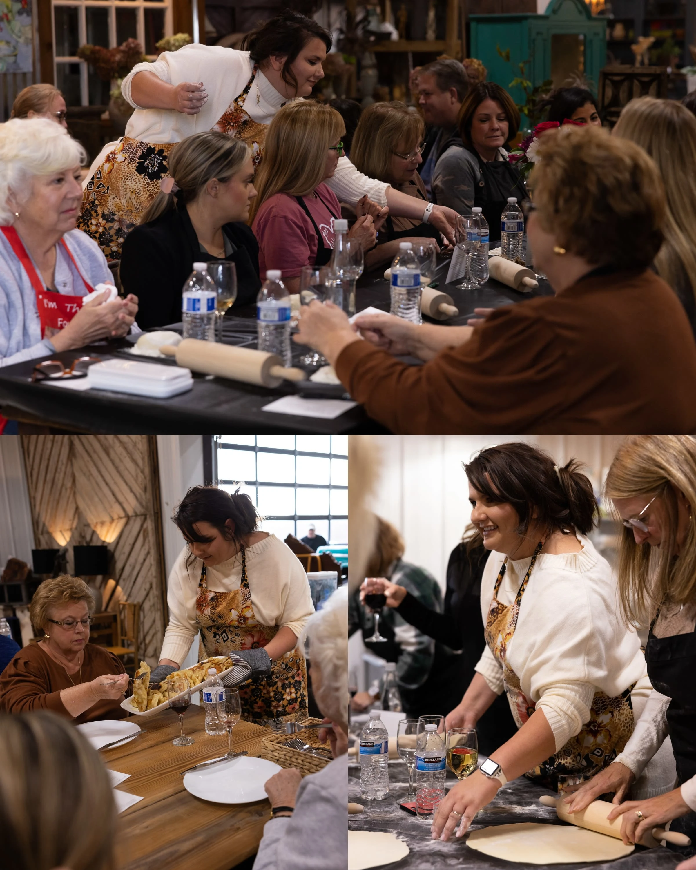 Photos from a pierogi workshop