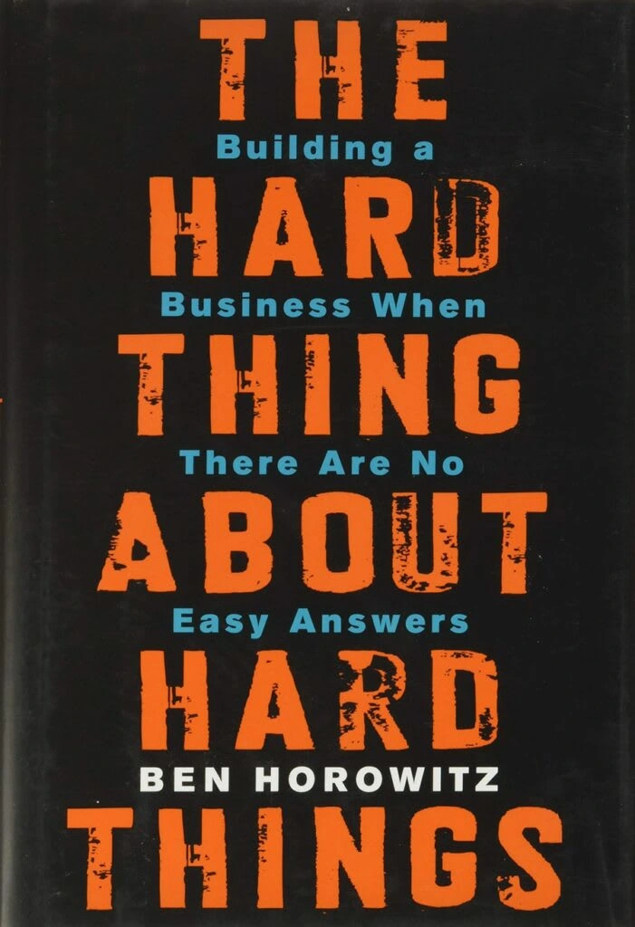 Cover of The Hard Thing About Hard Things, one of the best business books for managers.