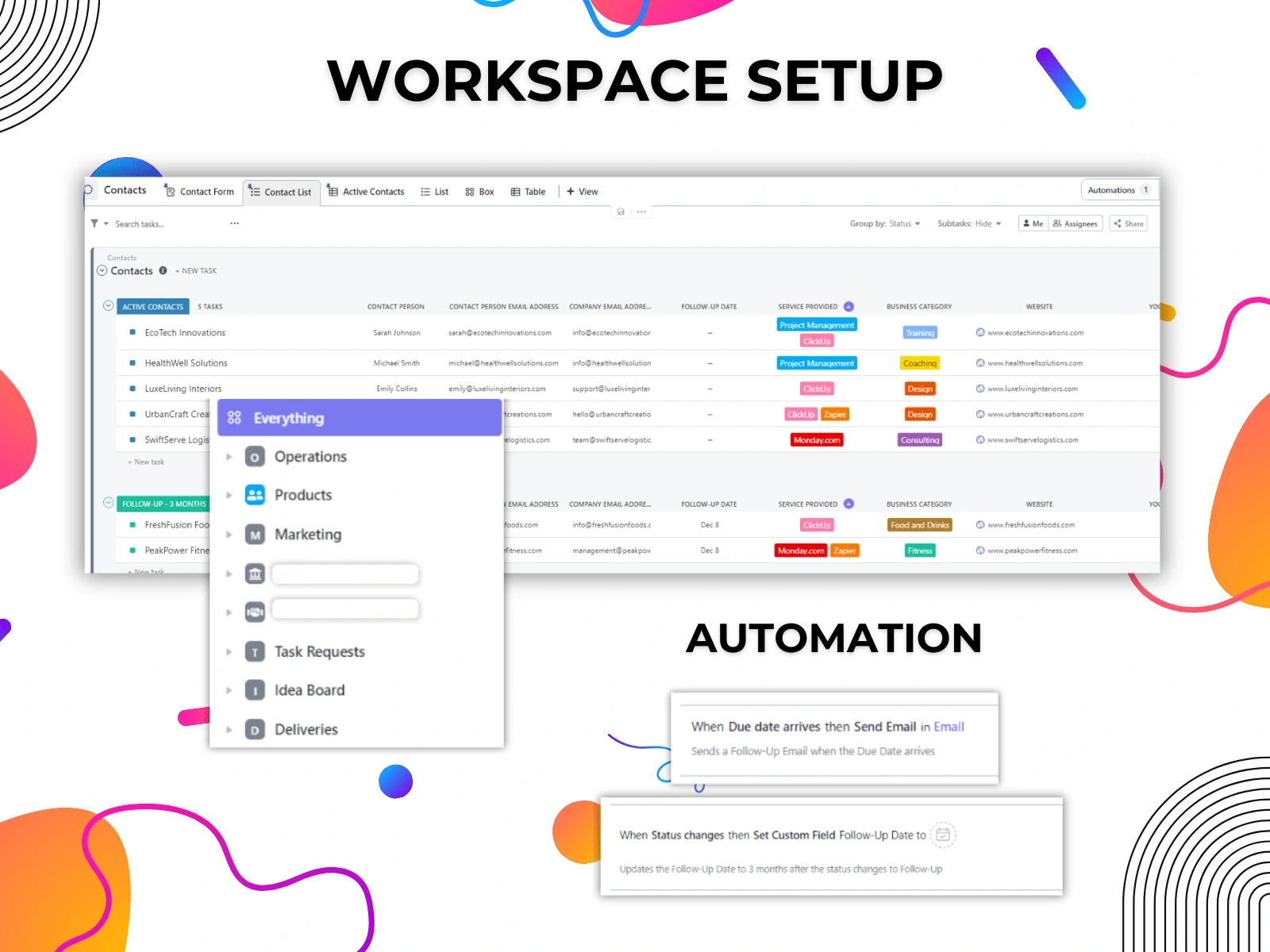 Workspace Setup and Automation