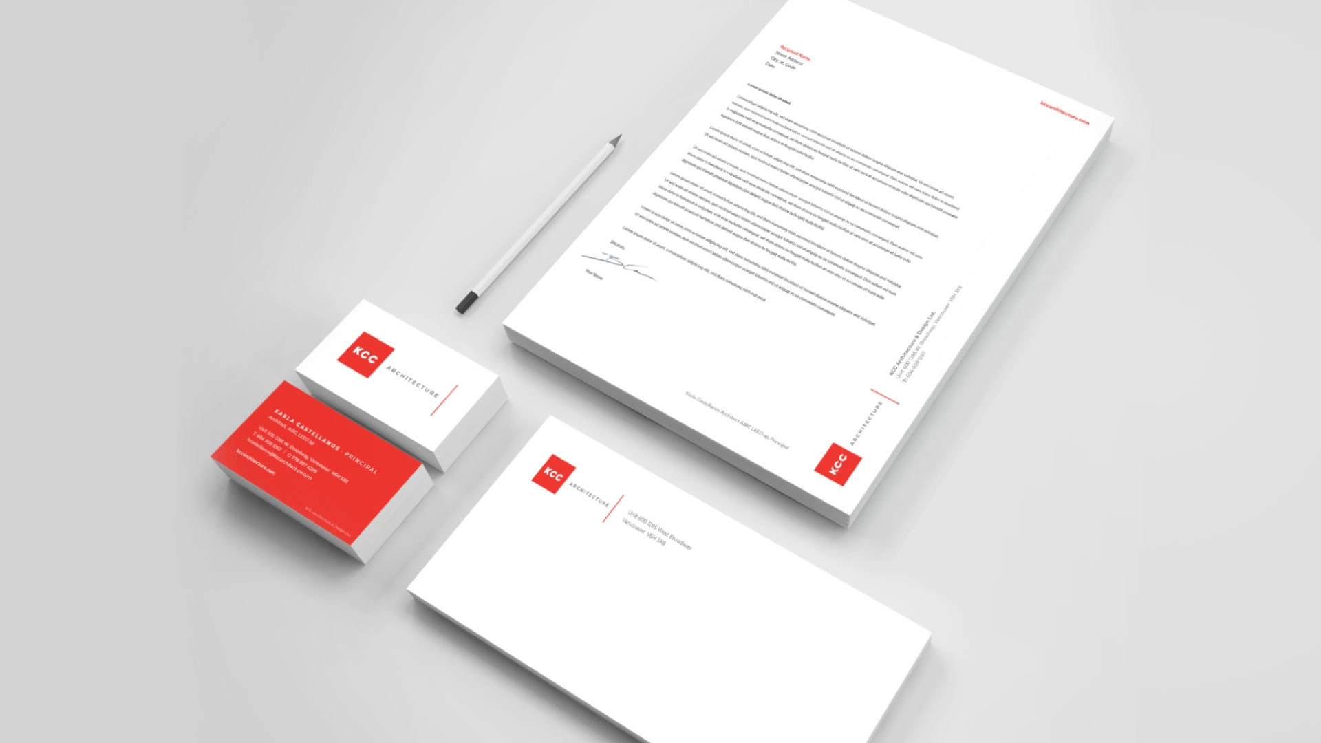 Stationery design for KCC Architecture