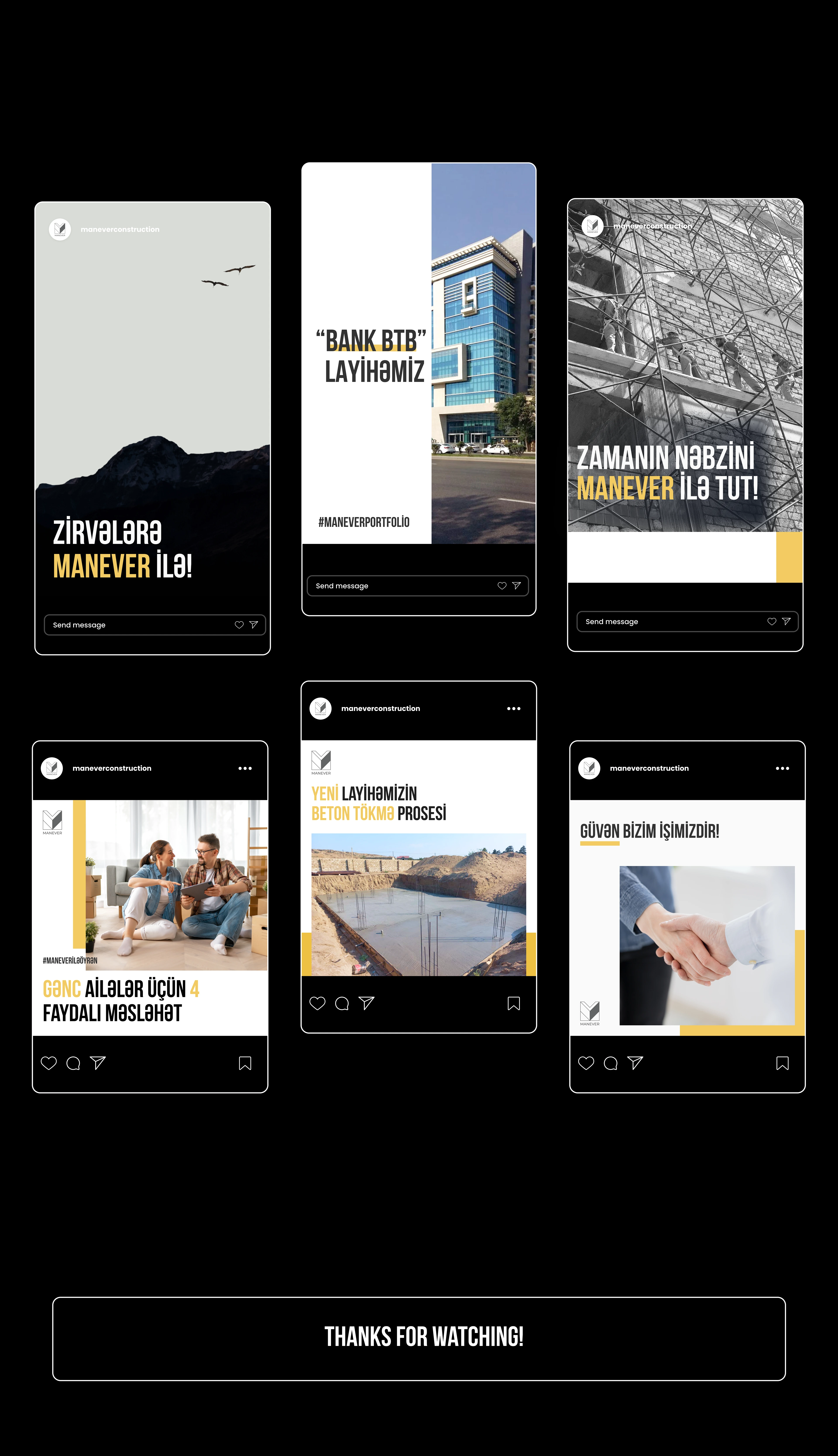 Social media posters for Construction Company