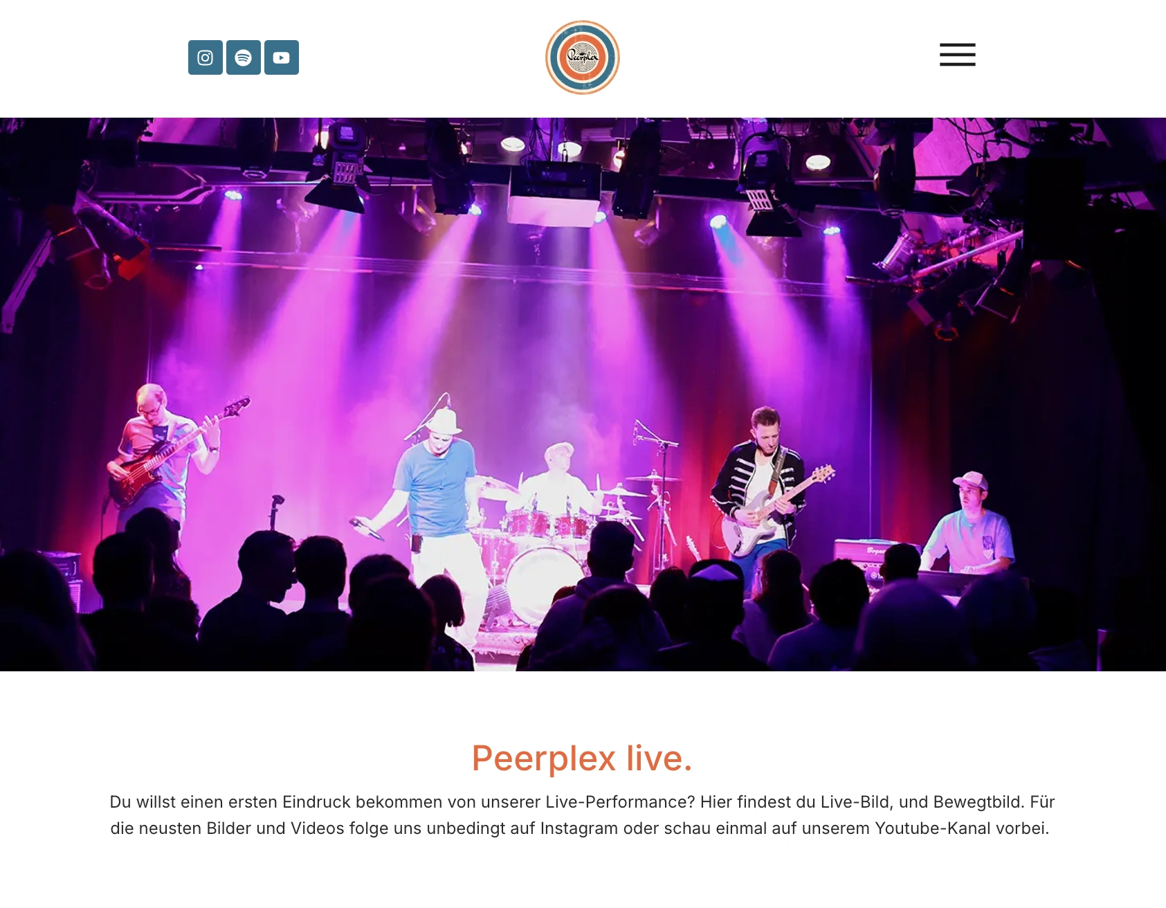 Webpage to share images of Live Performances