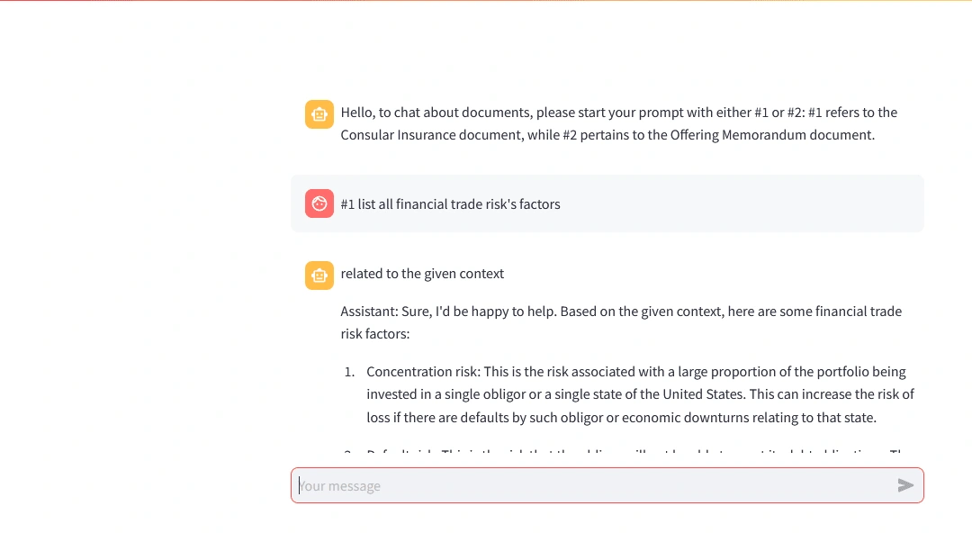 Response based on knoweldge in documents