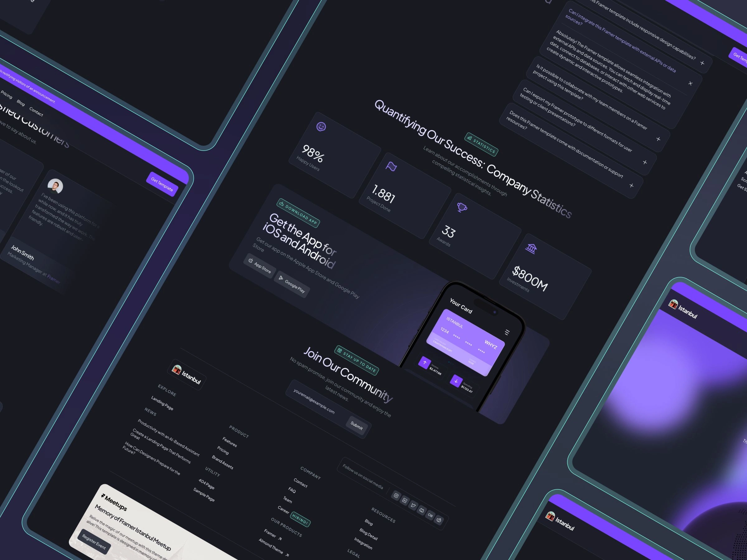 Framer Istanbul Template Overview 3