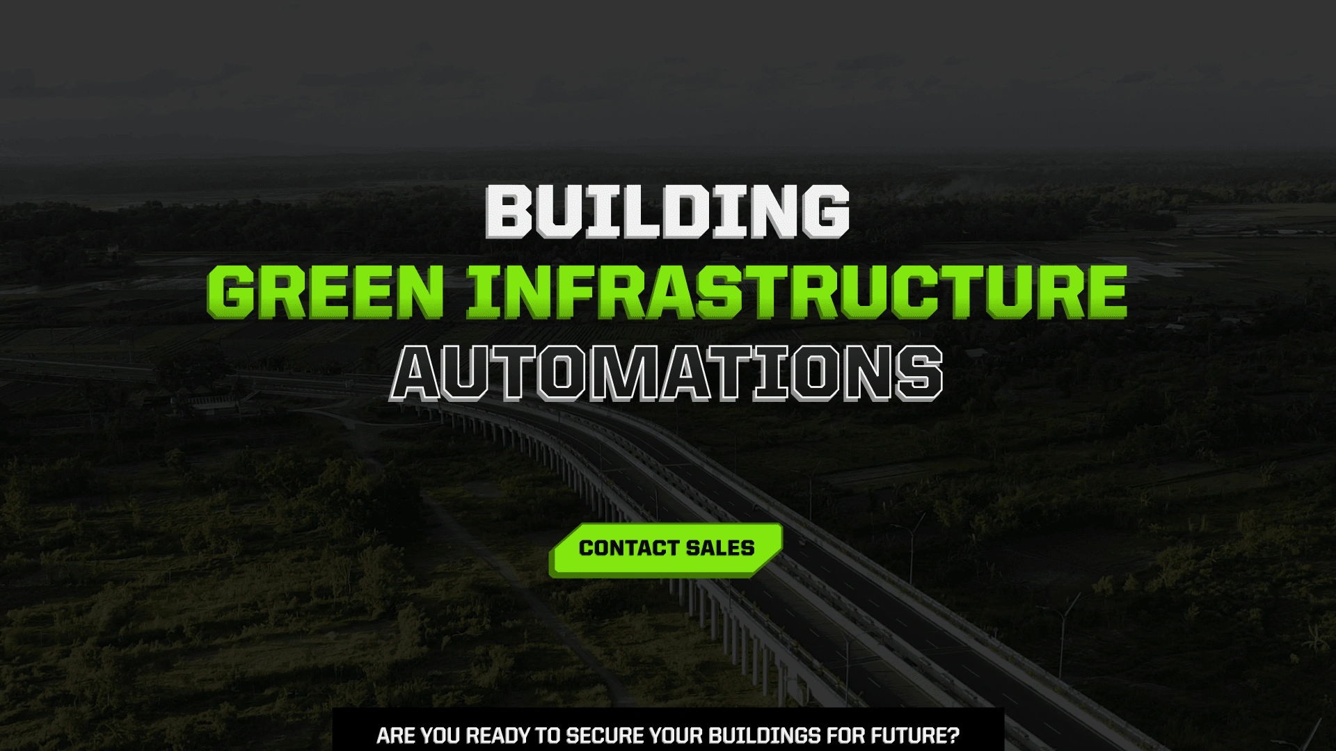 Green Infrastructure Landing Page's Hero Section