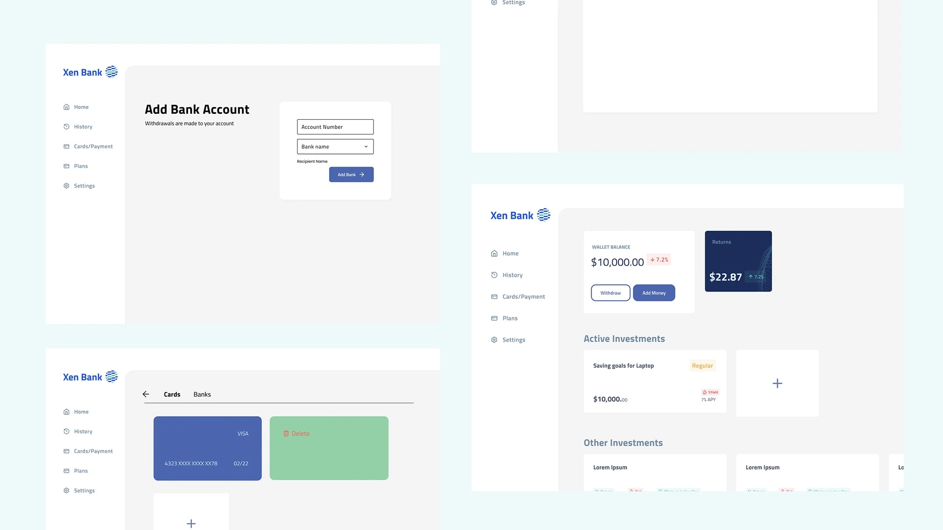 Payment dashboard