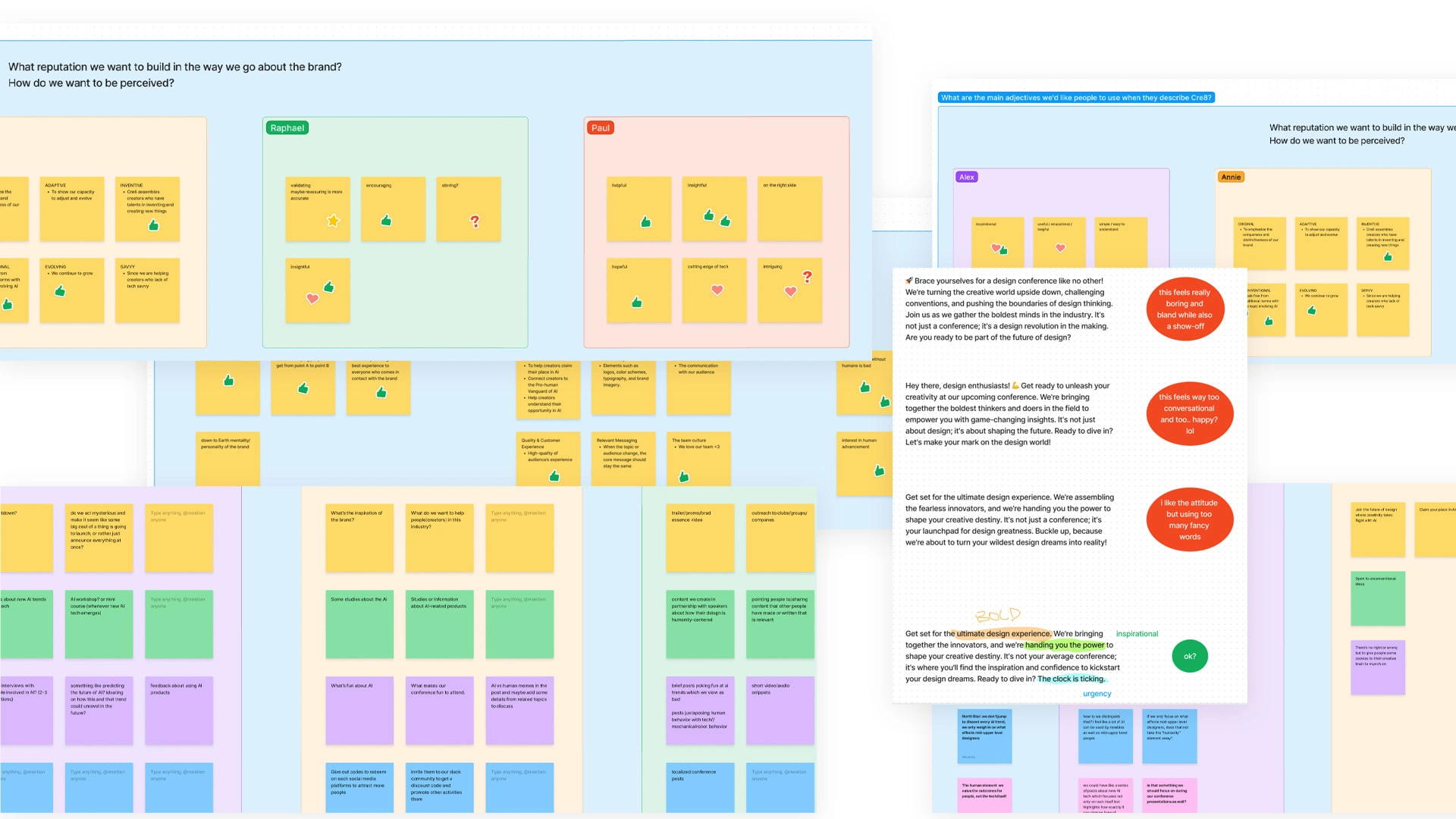 Workshop notes in Figjam